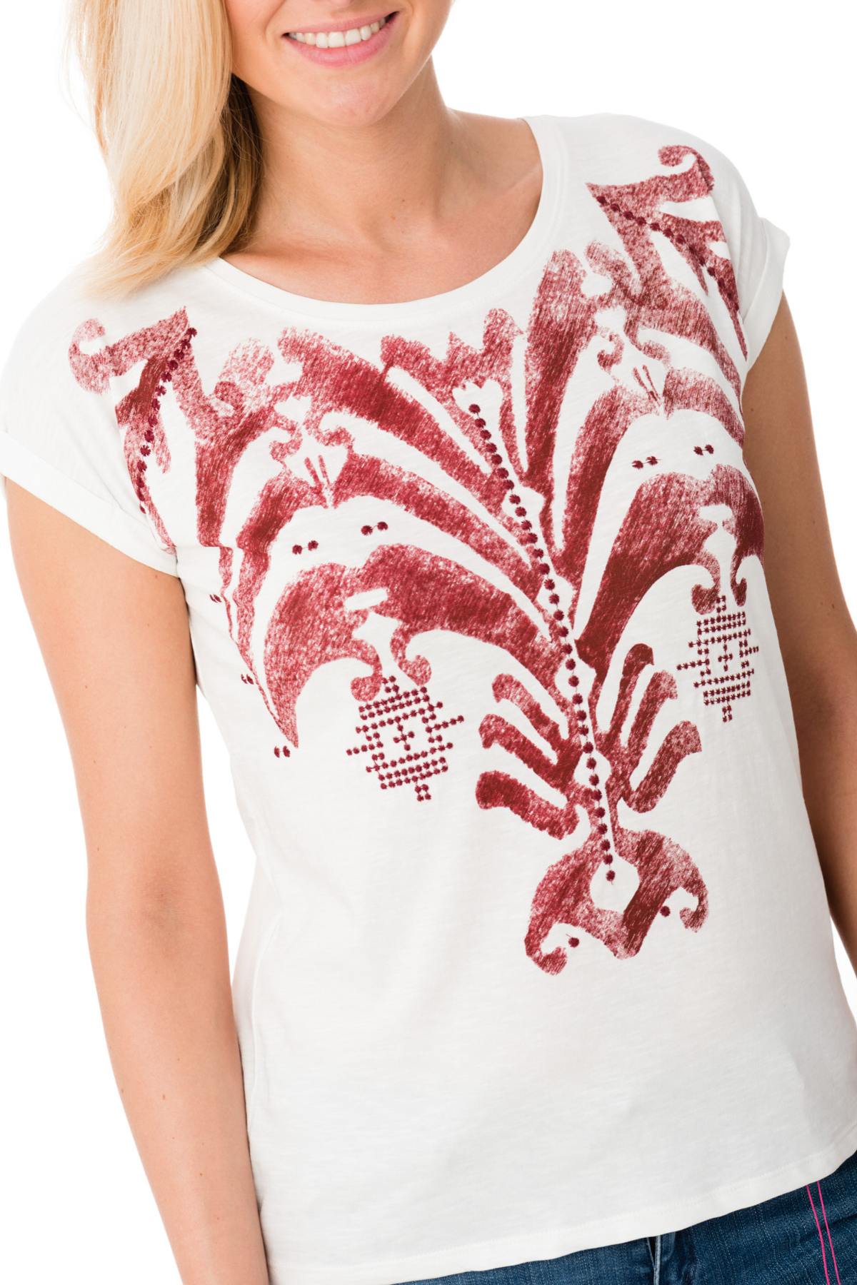 White t-shirt with print - Image n°4