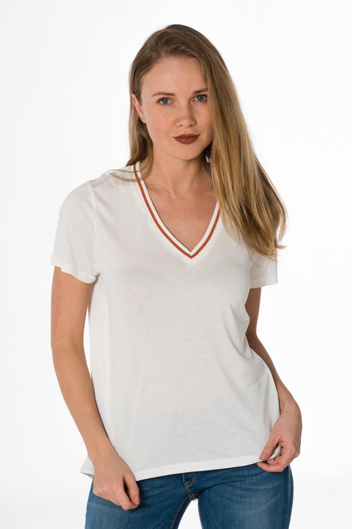 Women's flowing neckline t-shirt - Image n°1