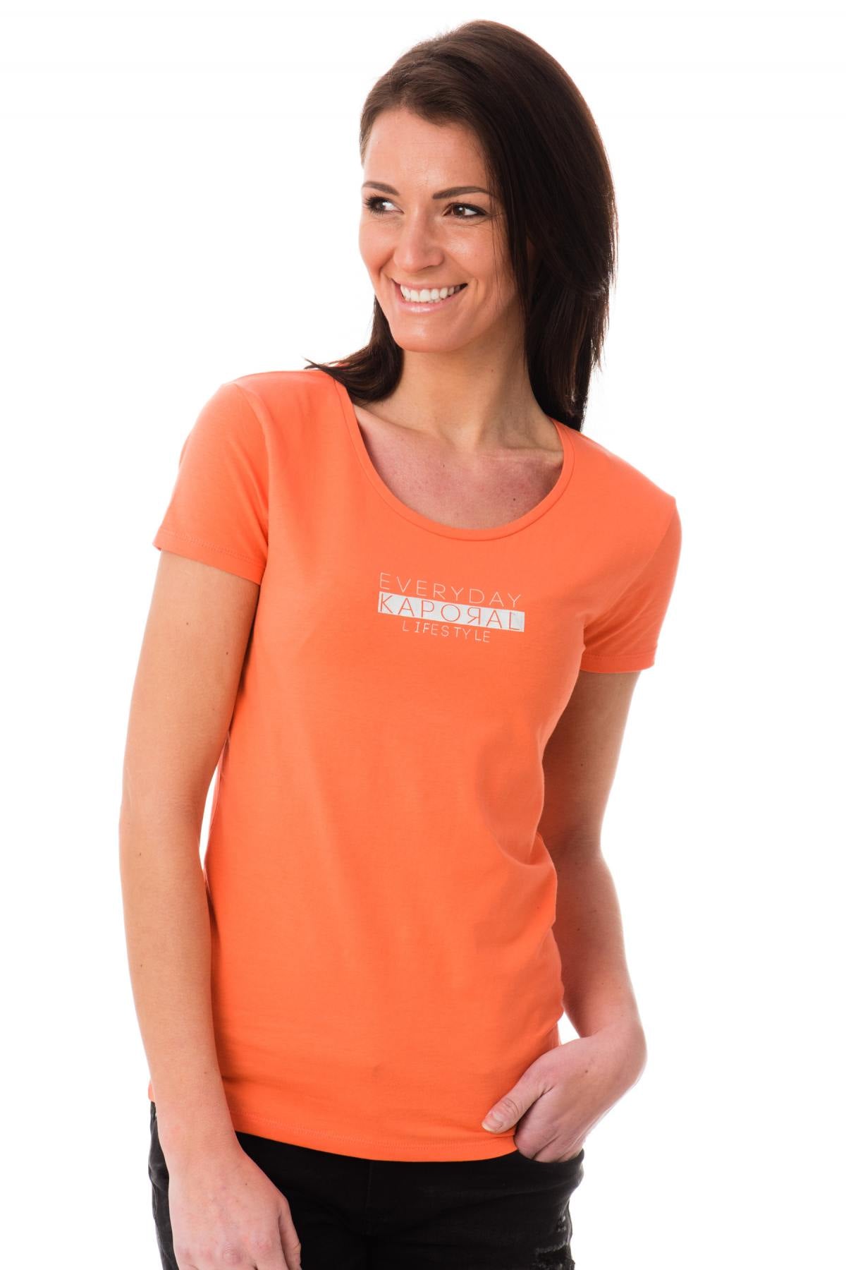 Kaporal women's orange t-shirt - Image n°1