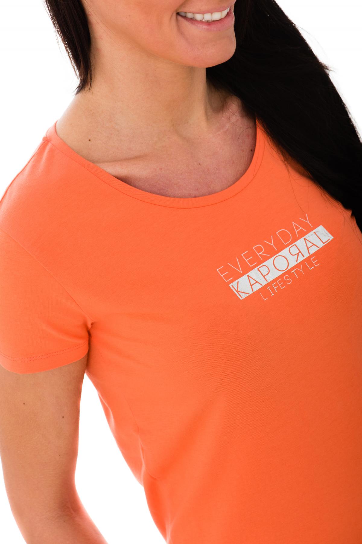 Kaporal women's orange t-shirt - Image n°4