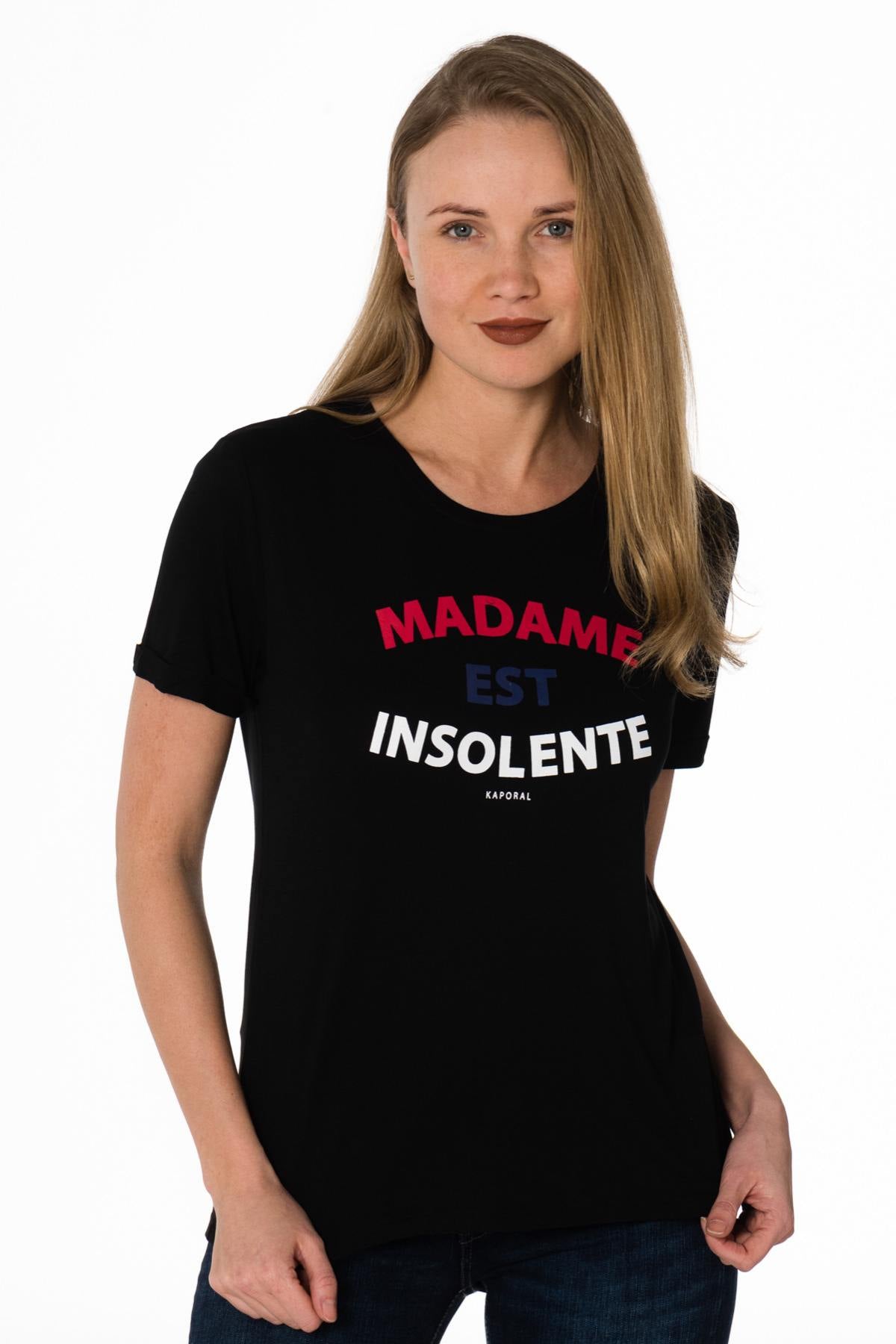 Madame Insolente black t-shirt - Image n°1