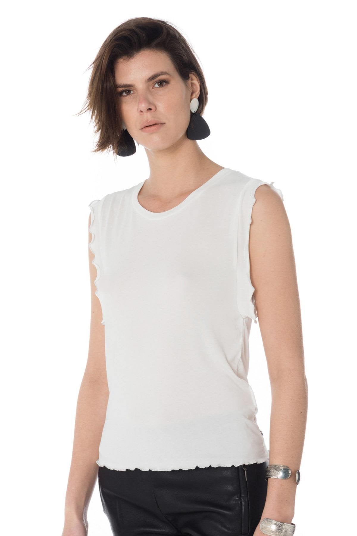 Women's chic white tank top - Image n°4