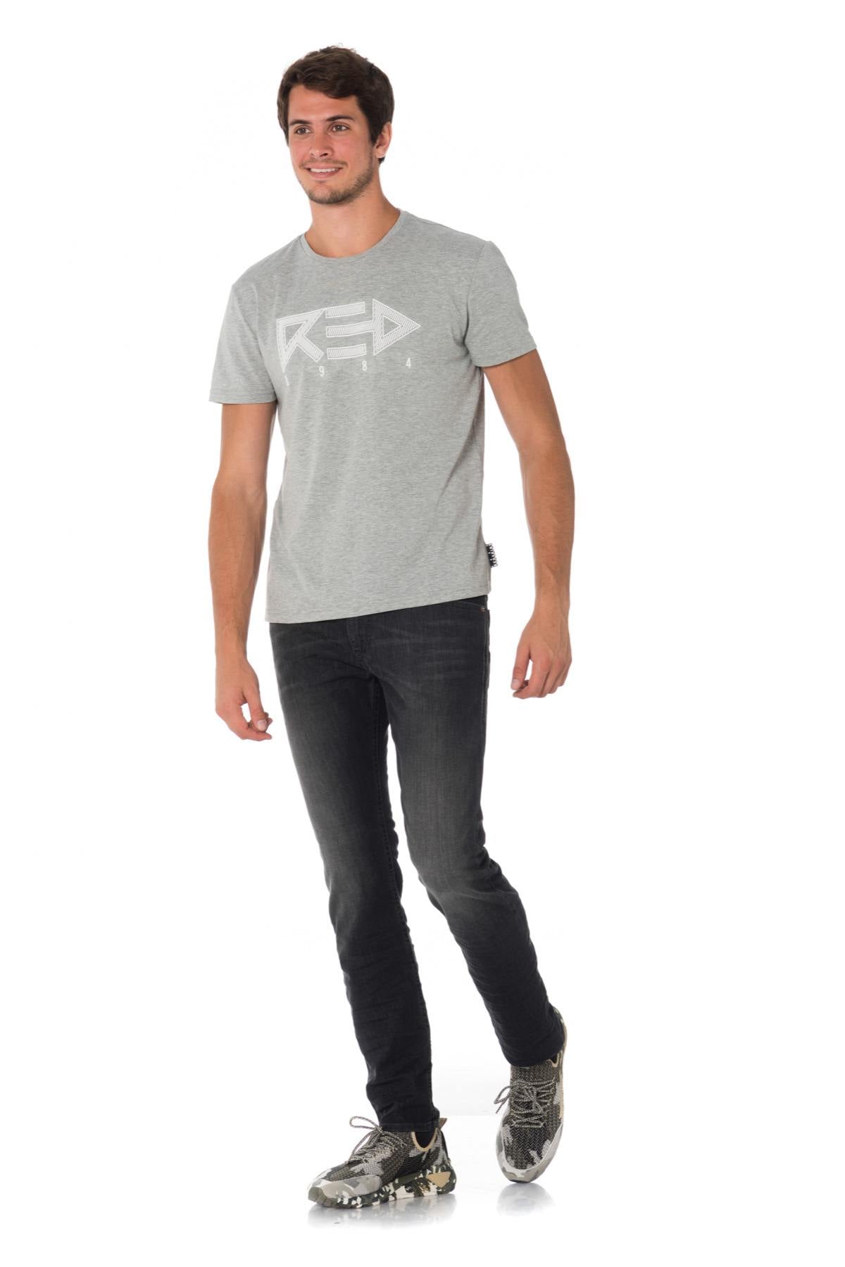 Redskins men's light gray t-shirt - Image n°2