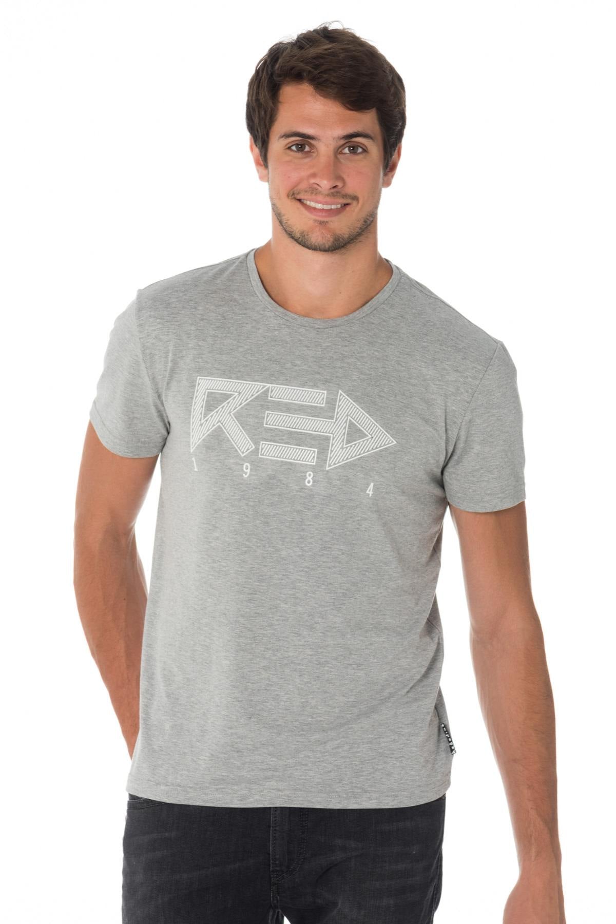 Redskins men's light gray t-shirt - Image n°1