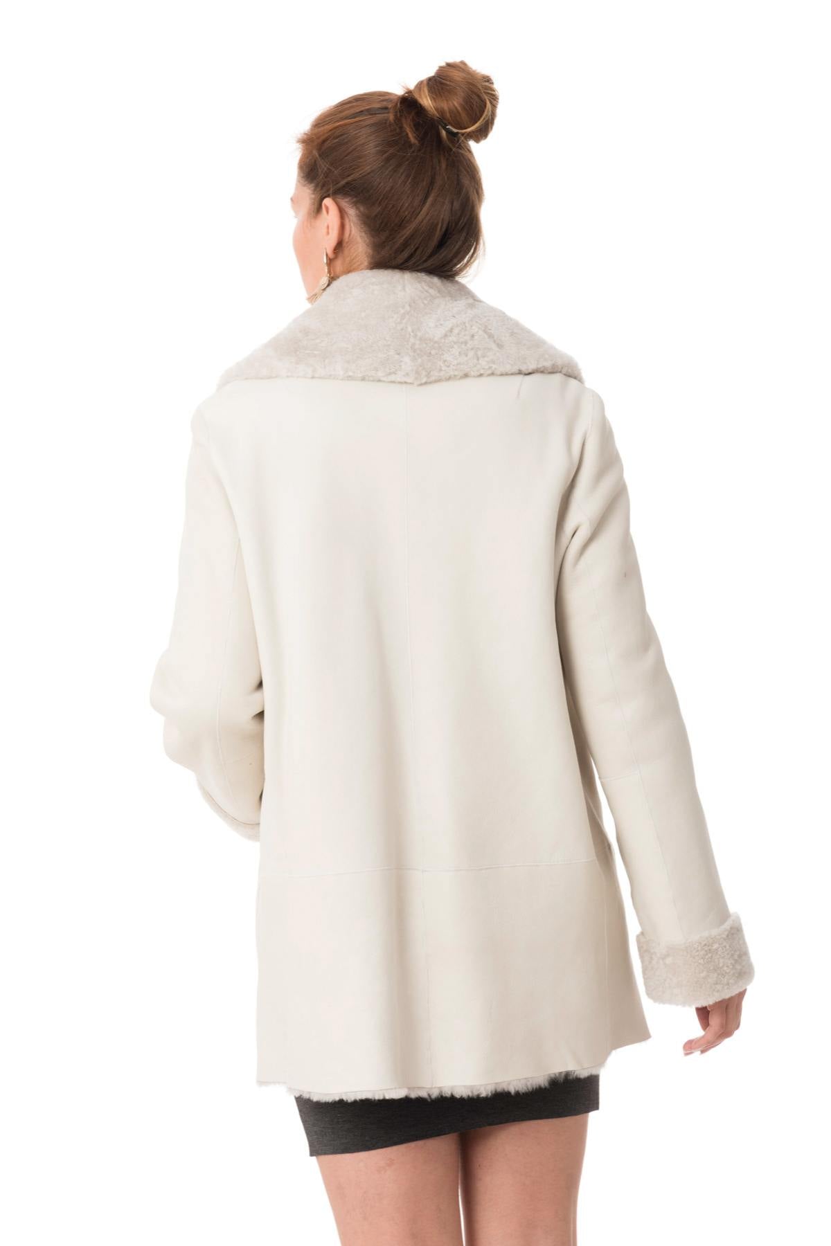 White lambskin coat - Image n°5