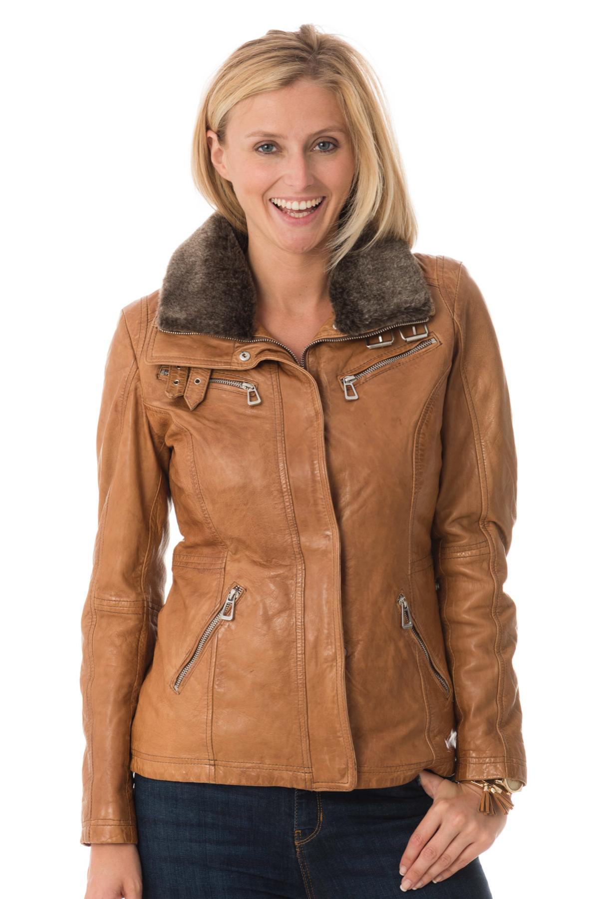 Rose Garden women's long lambskin jacket - Image n°6