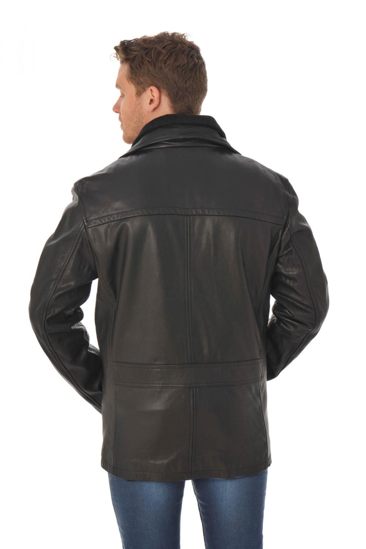 Men's cowhide leather jacket - Image n°4