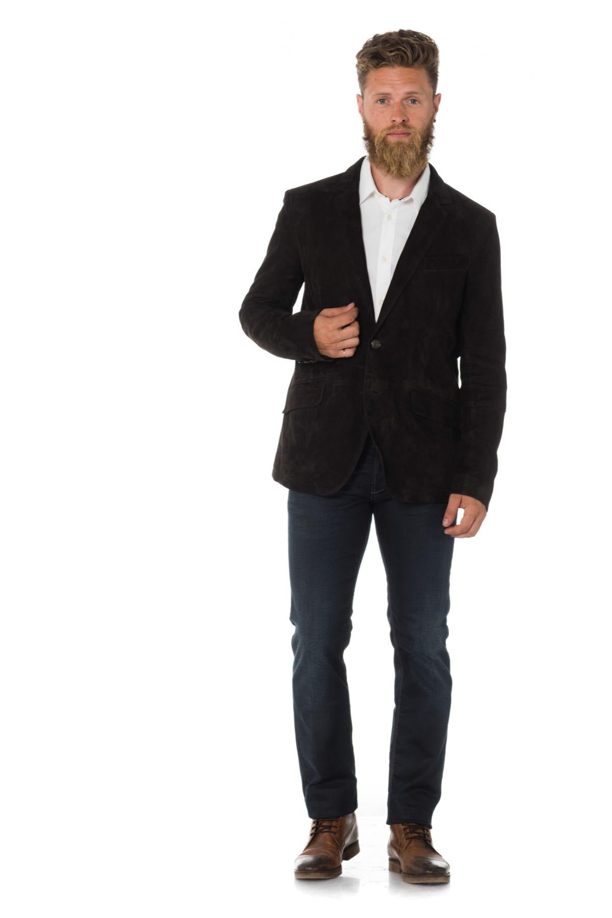  Brown suede blazer - Image n°2