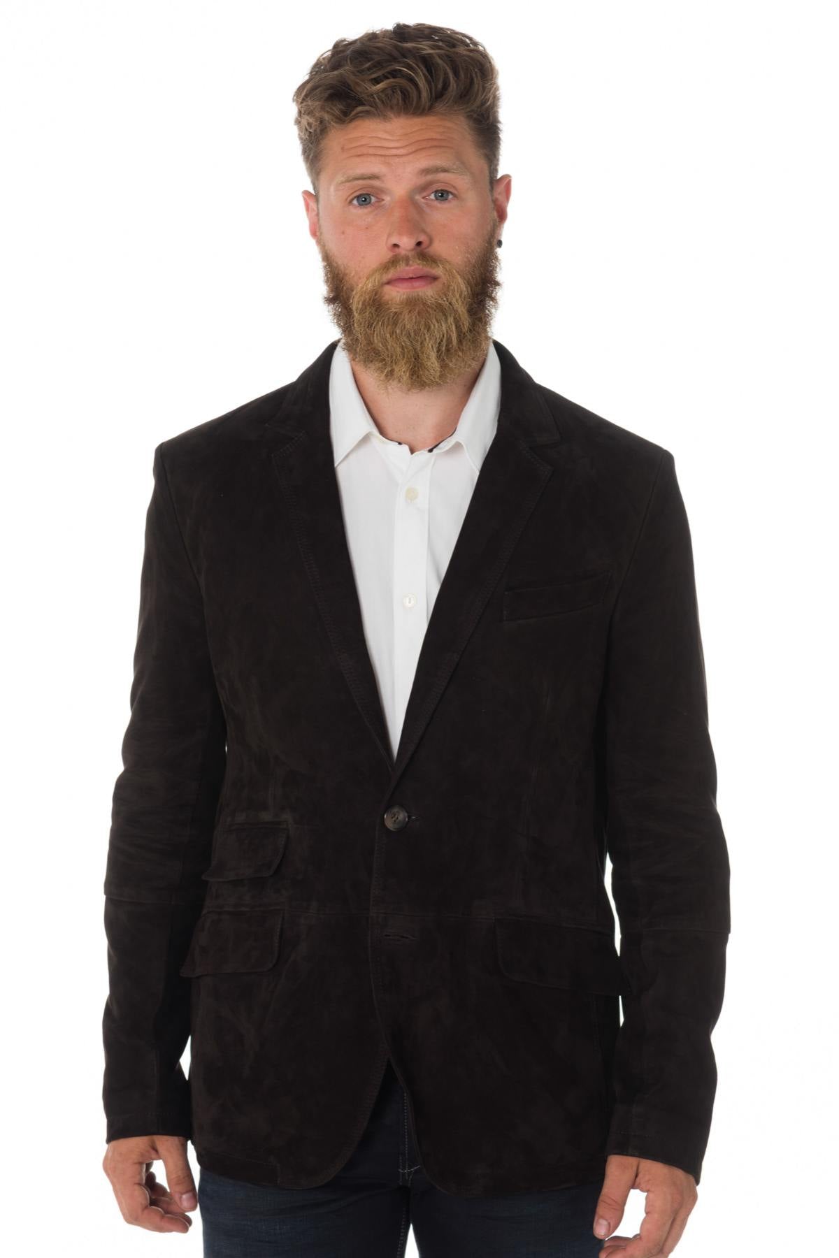  Brown suede blazer - Image n°1