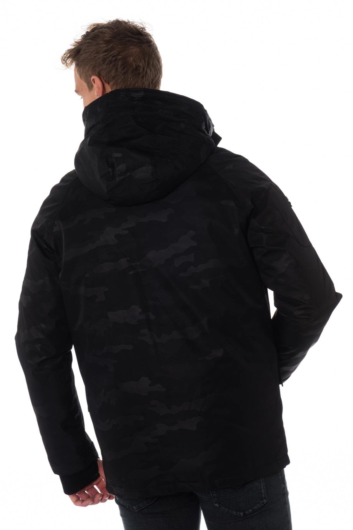 Helvetica men's anthracite camouflage parka - Image n°5