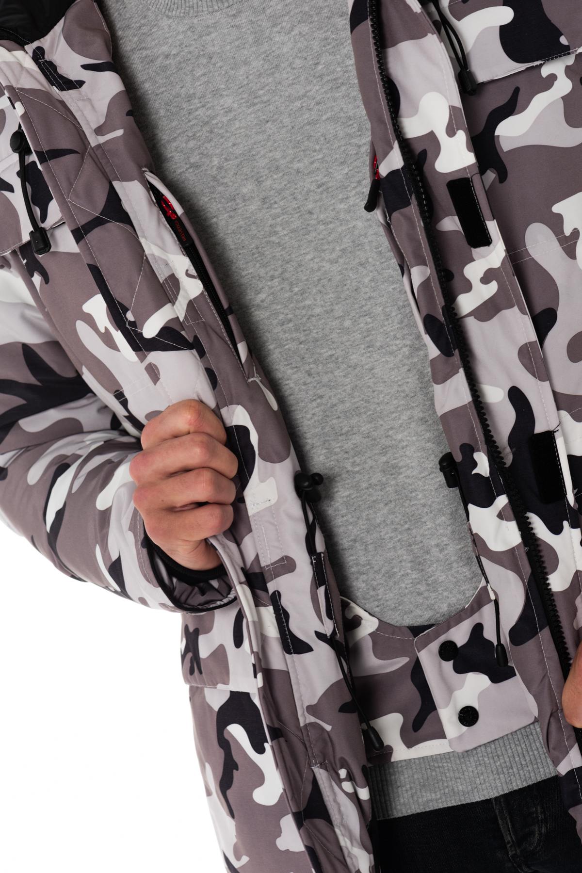 Helvetica men's light camouflage parka - Image n°8