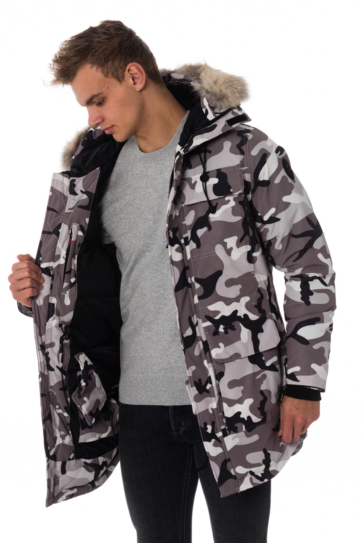 Helvetica men's light camouflage parka - Image n°5