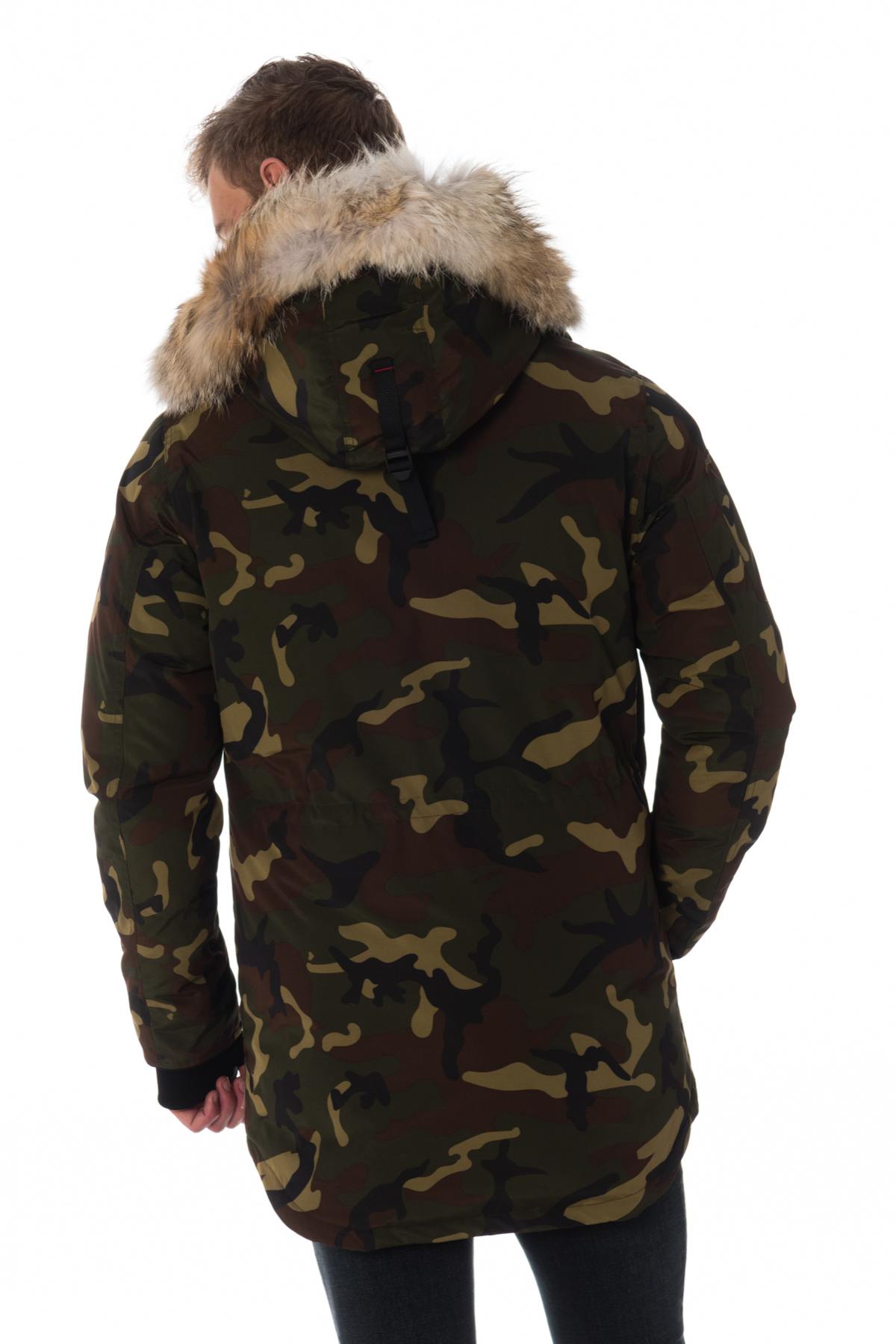 Helvetica men's green camouflage parka - Image n°6