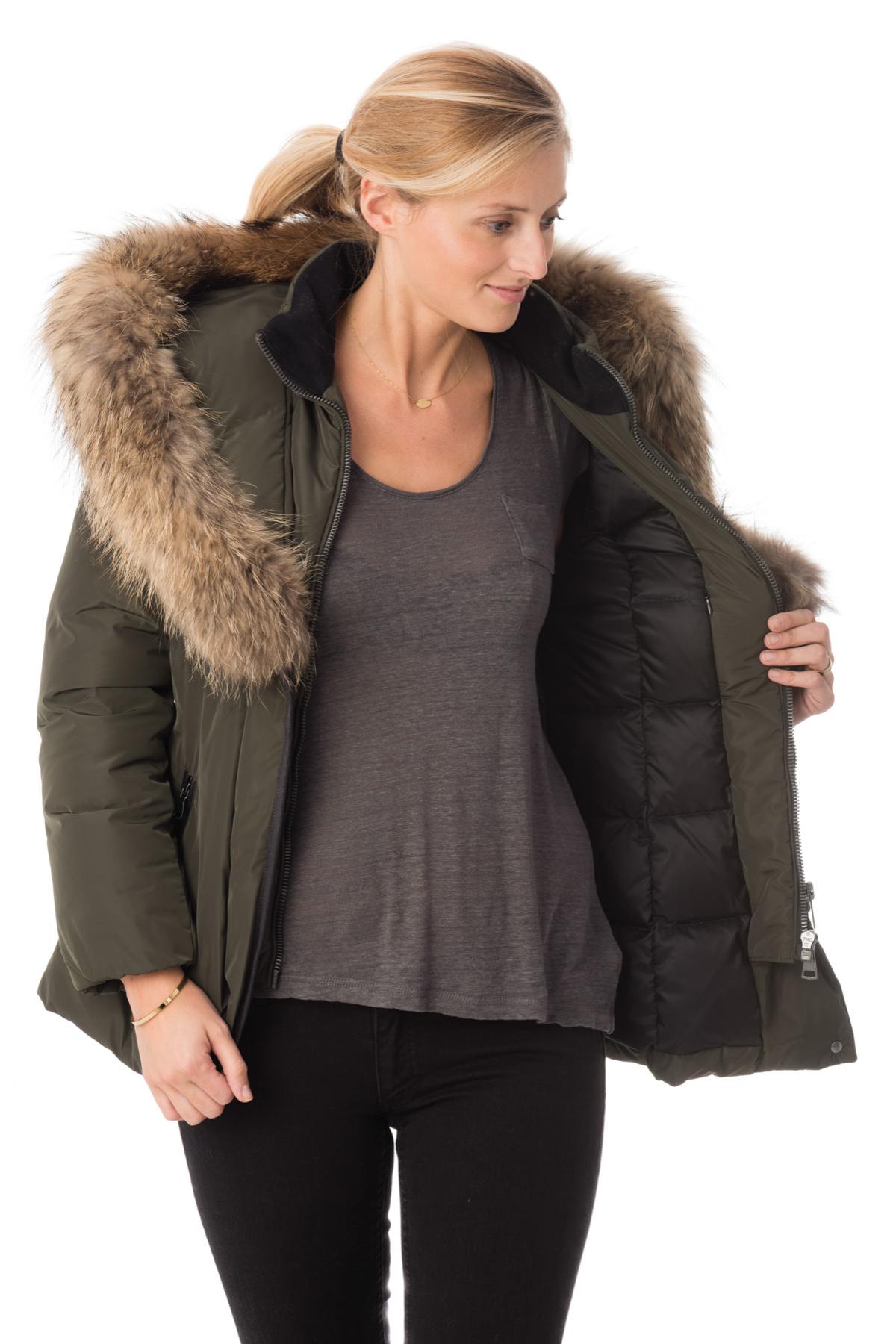  Women's mid-length khaki jacket Intuition - Image n°5