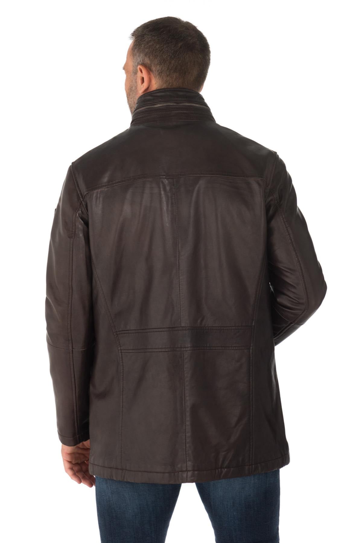 Milestone men's dark brown mid-length jacket - Image n°4