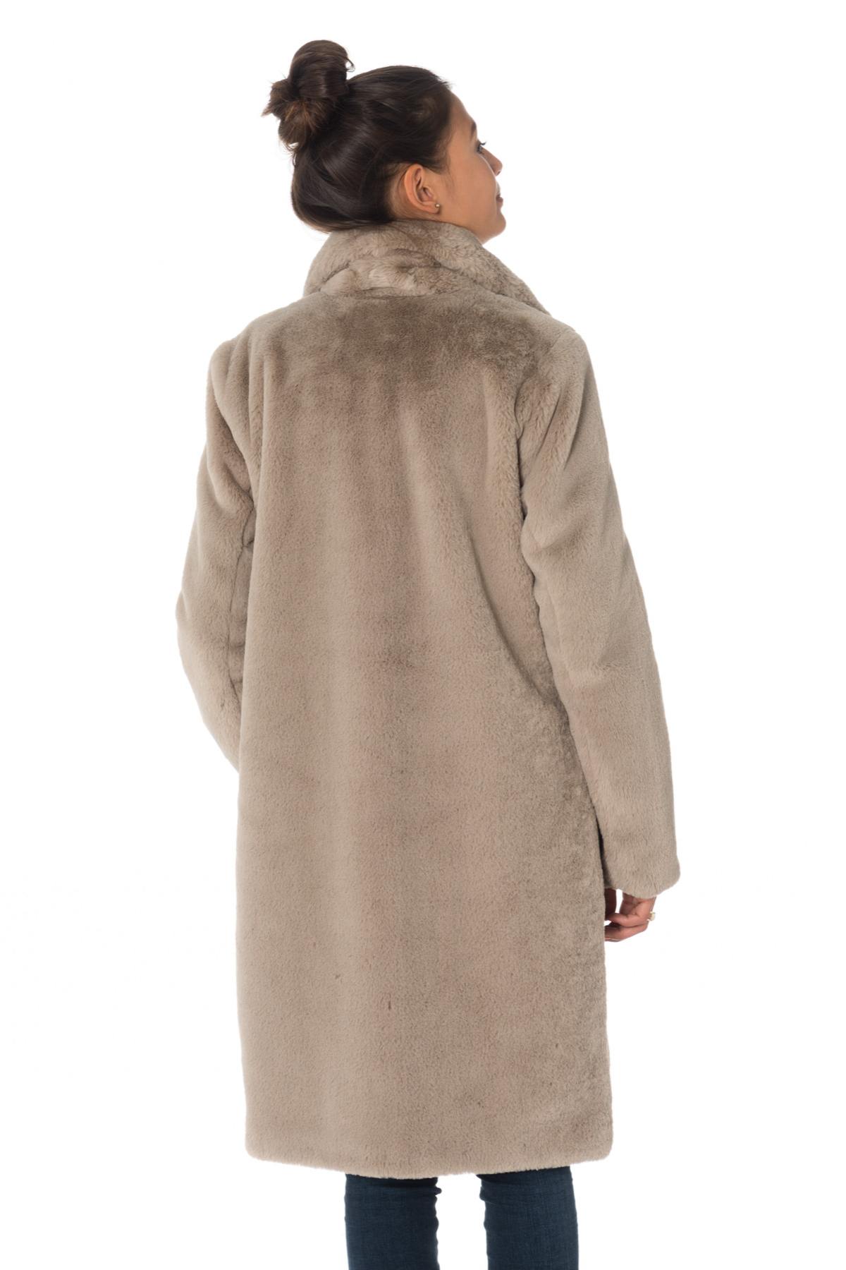 Oakwood Dark Beige Faux Fur Coat - Image n°8