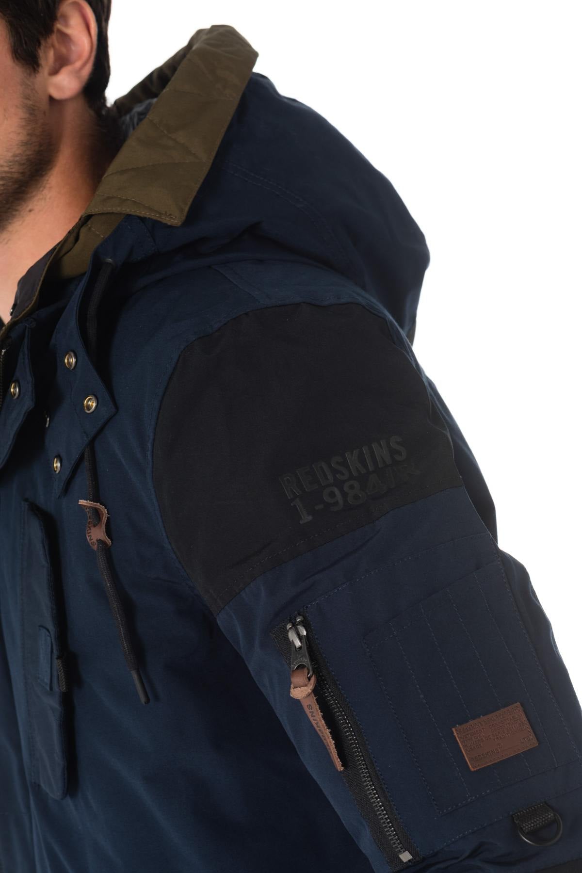 Redskins men's navy blue and black parka - Image n°3