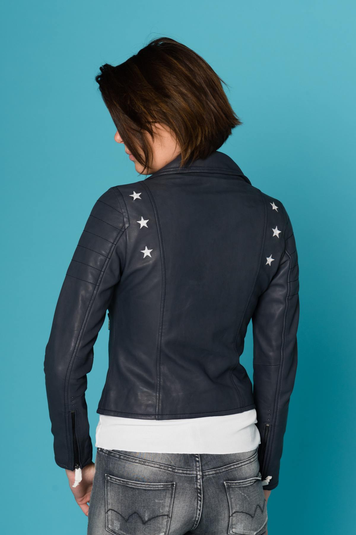 Women's perfecto with fluorescent stars Cityzen - Image n°6