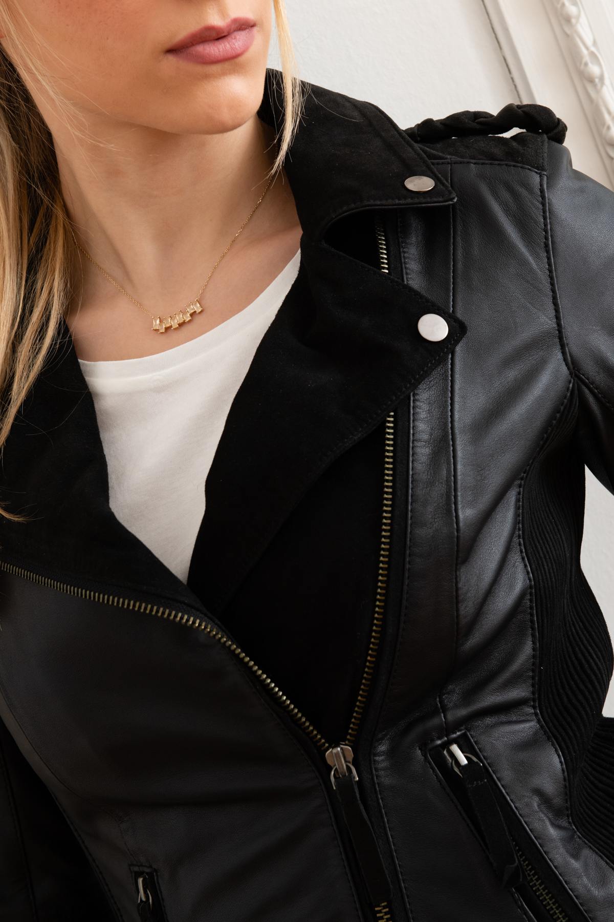 Cityzen bi-material Biker Jacket - Image n°9