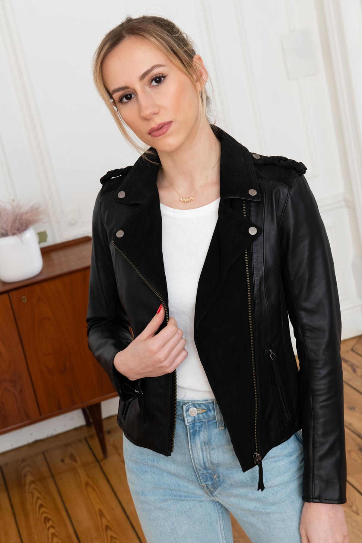 Cityzen bi-material Biker Jacket - Image n°6