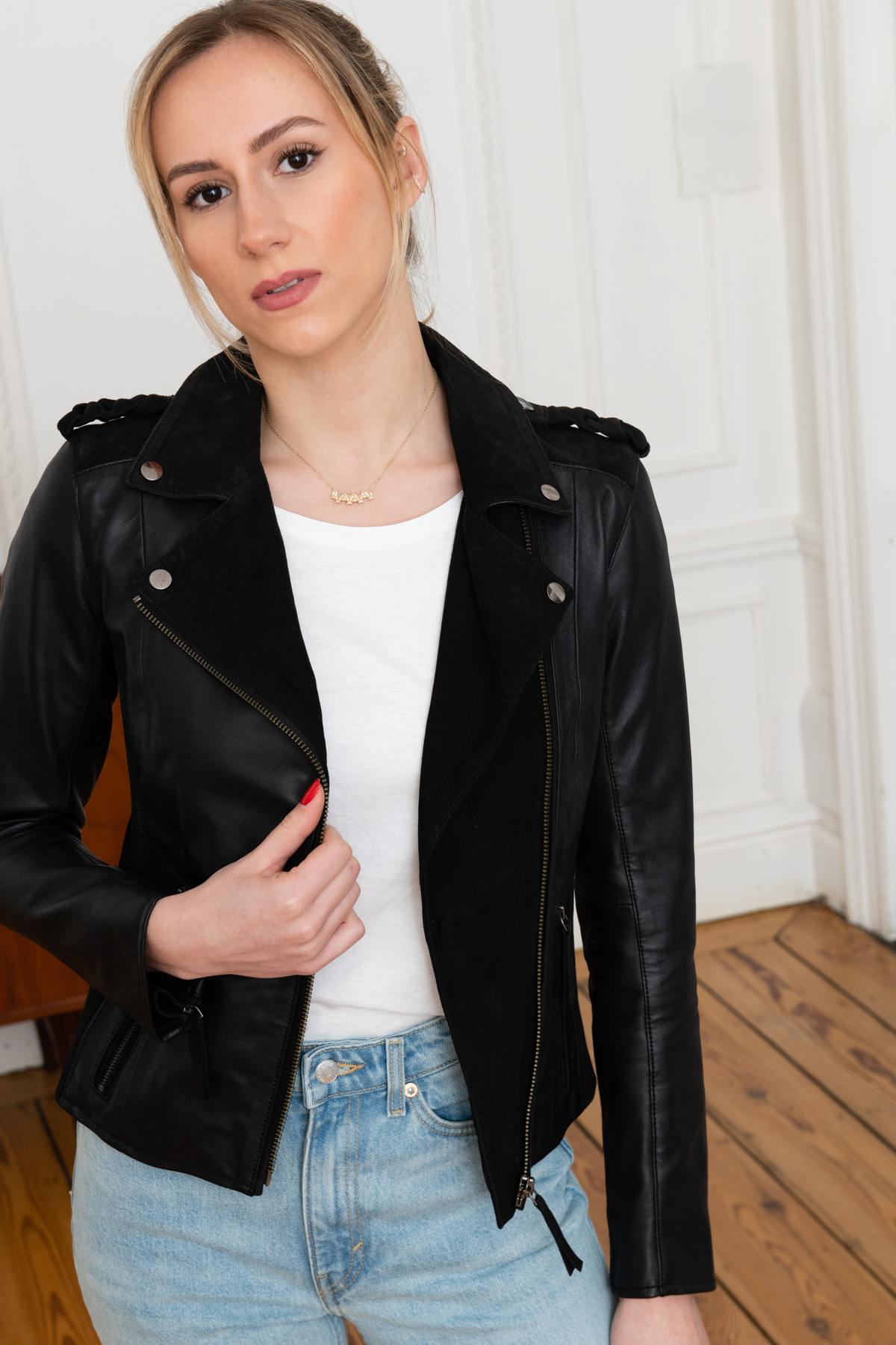 Cityzen bi-material Biker Jacket - Image n°1