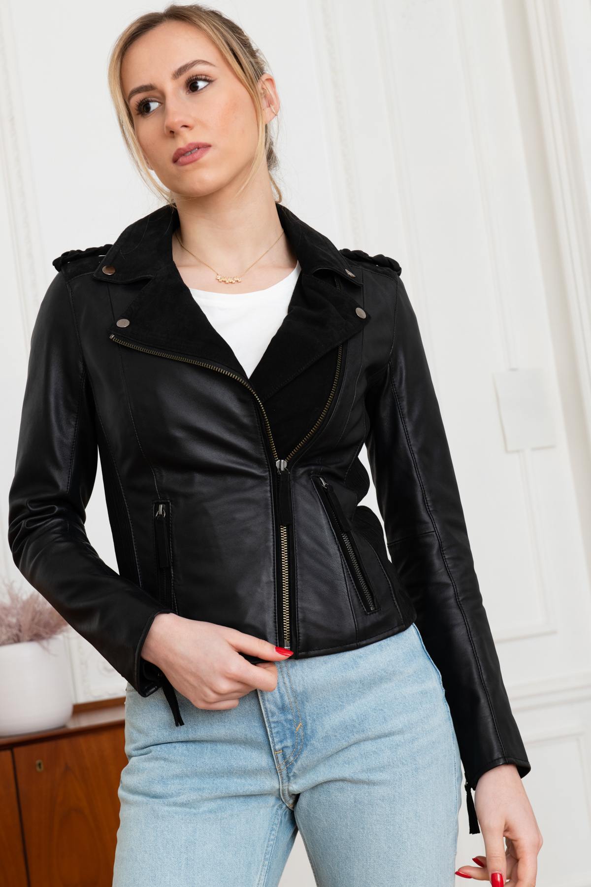 Cityzen bi-material Biker Jacket - Image n°7