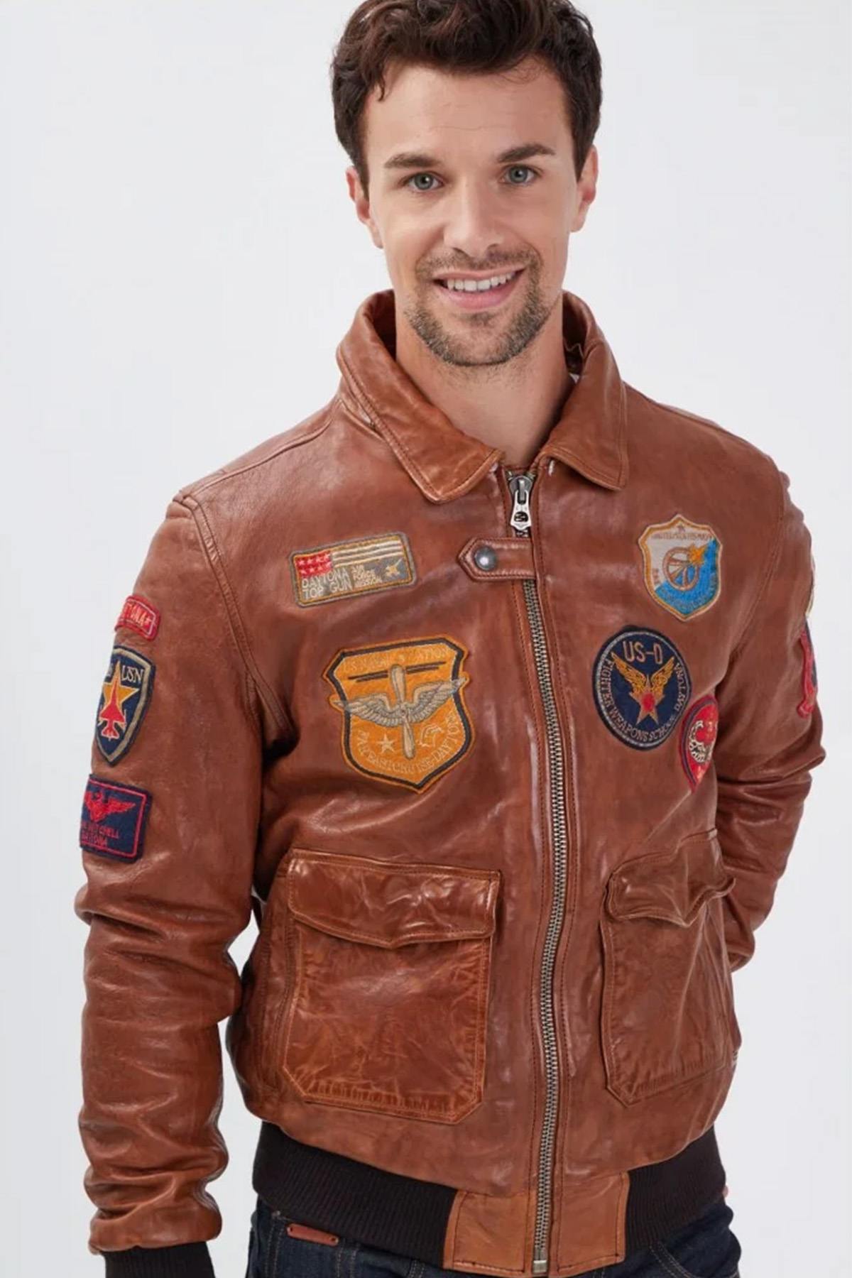 Aviator for Men in Daytona Cognac leather - Image n°4