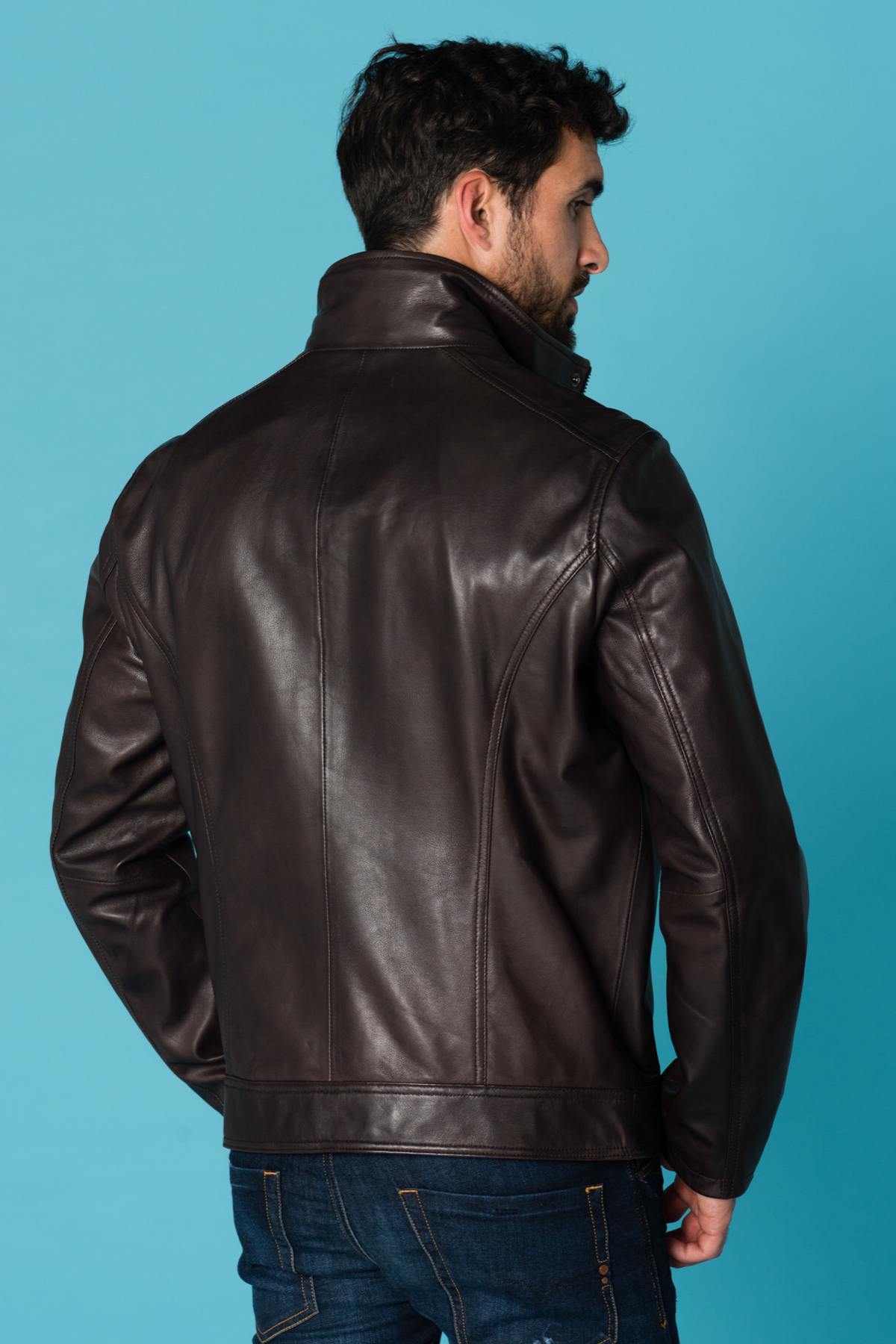 Daytona jacket in dark brown lambskin - Image n°4