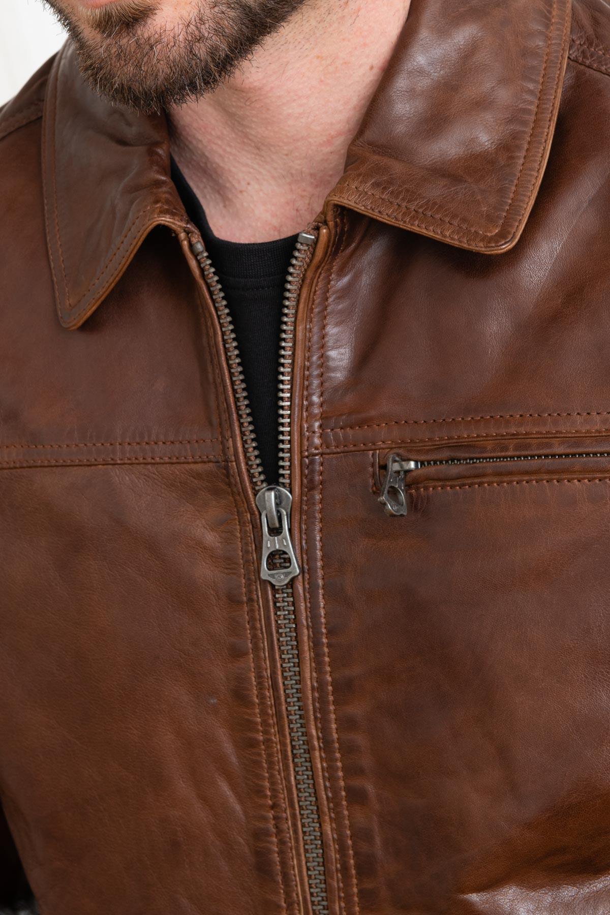 Men's Daytona Bison leather jacket - Image n°6