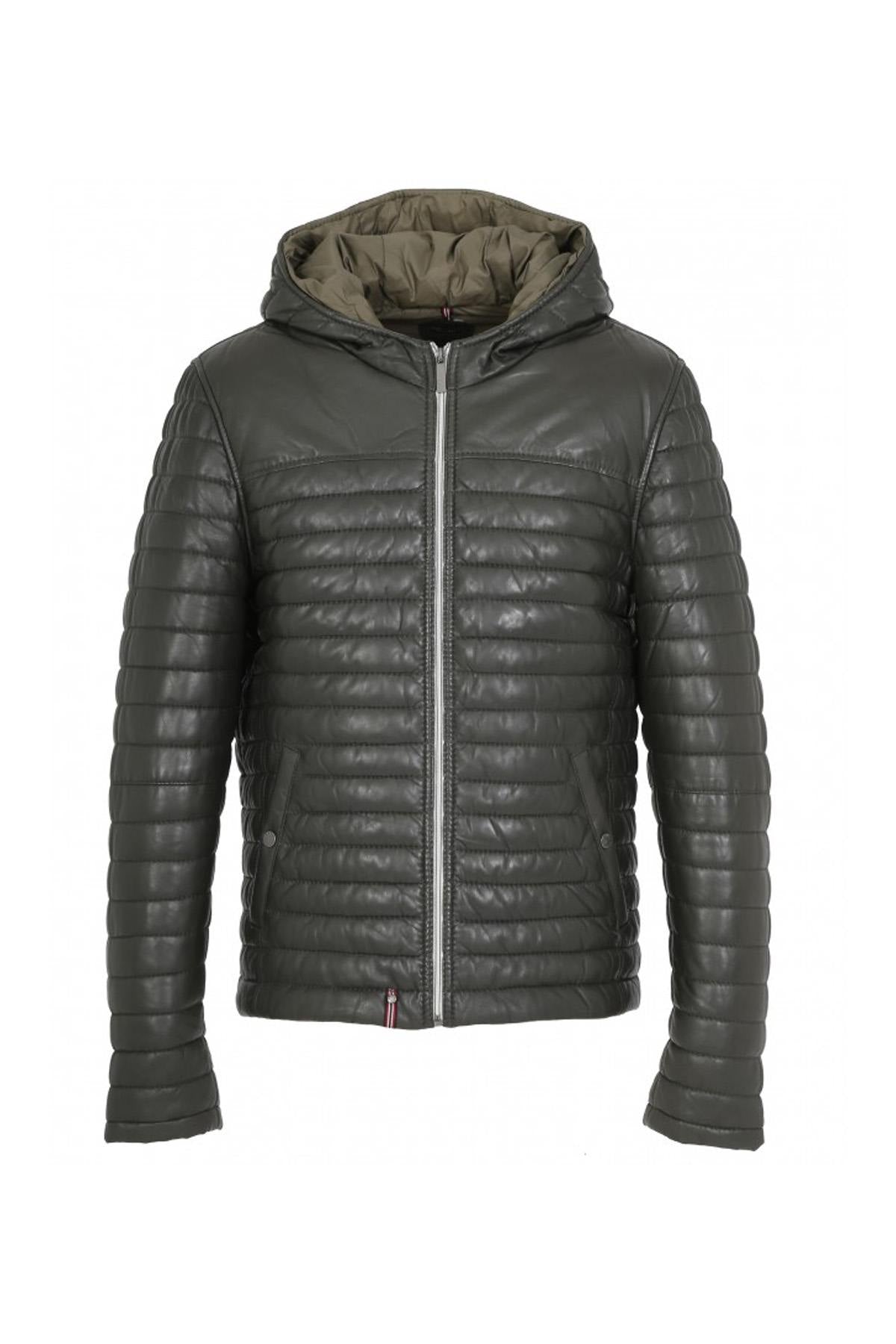 Oakwood men's down jacket in sheepskin leather - Image n°3