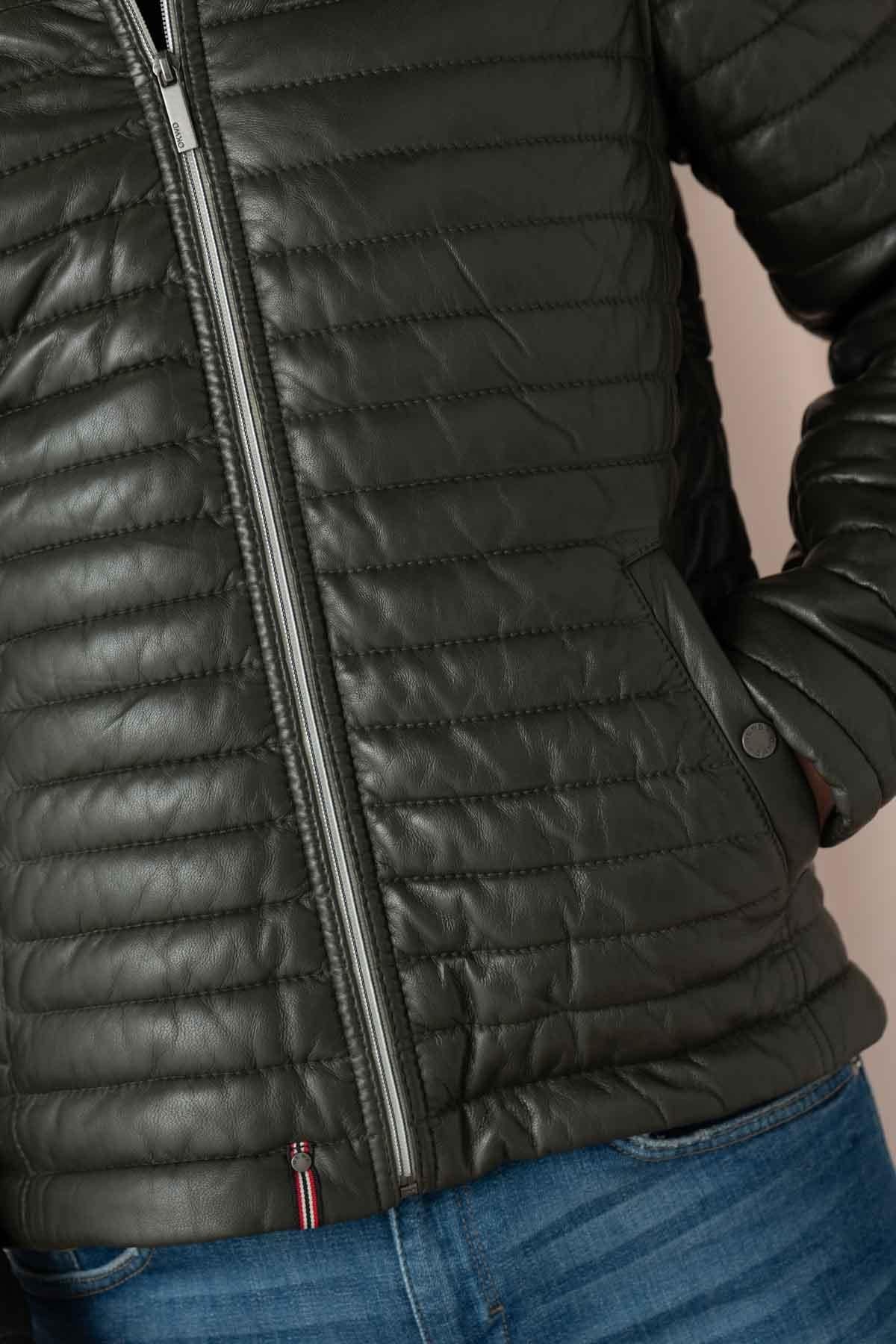 Oakwood men's down jacket in sheepskin leather - Image n°6