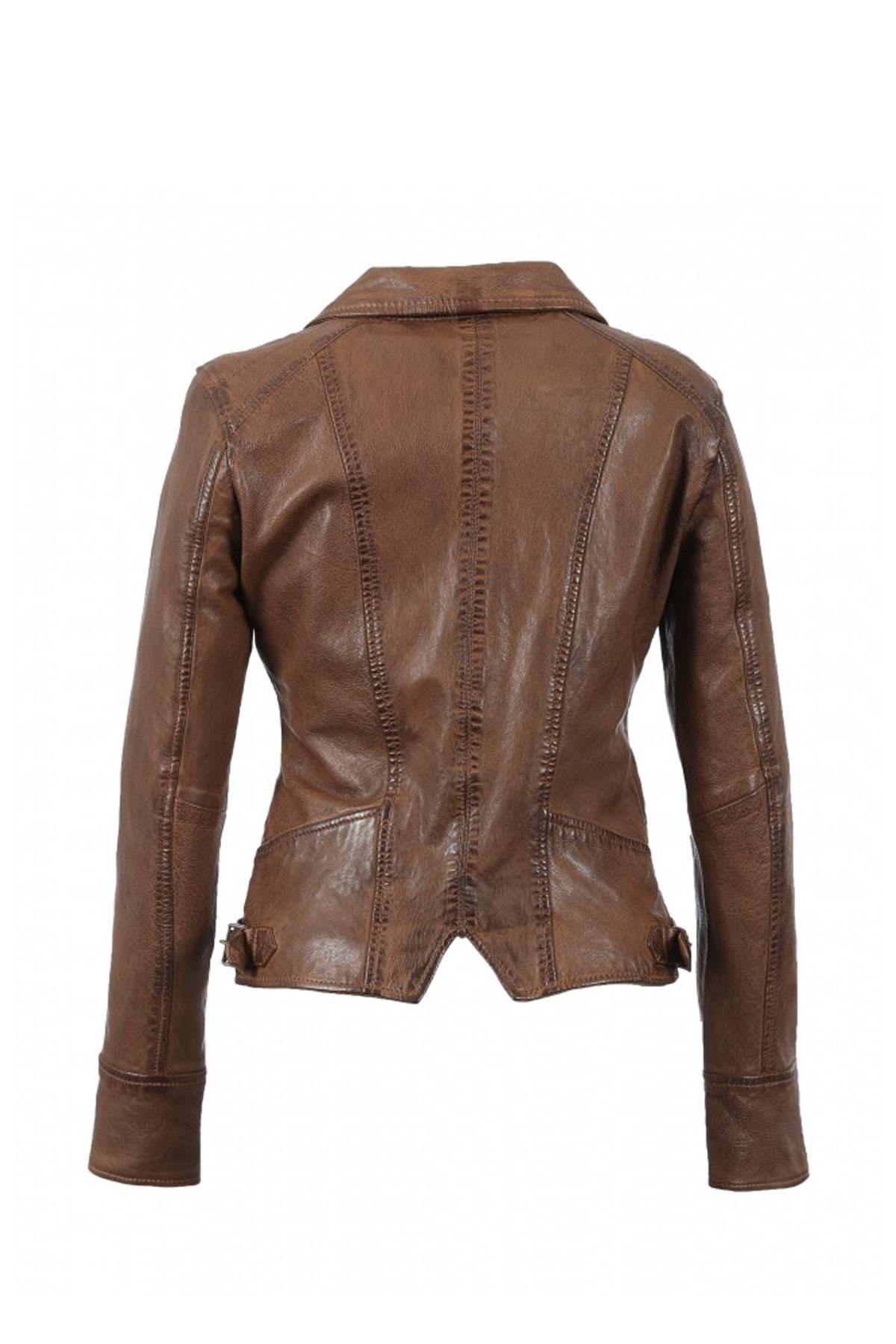 Oakwood leather jacket Women Cognac - Image n°15