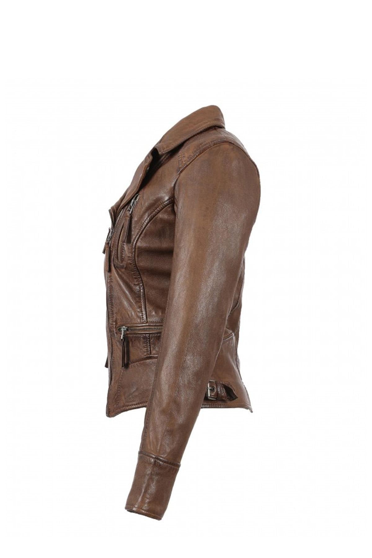 Oakwood leather jacket Women Cognac - Image n°16