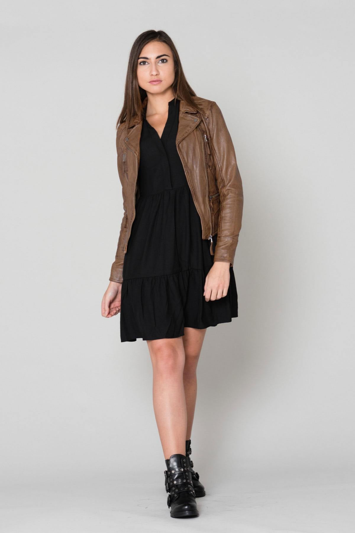 Oakwood leather jacket Women Cognac - Image n°3