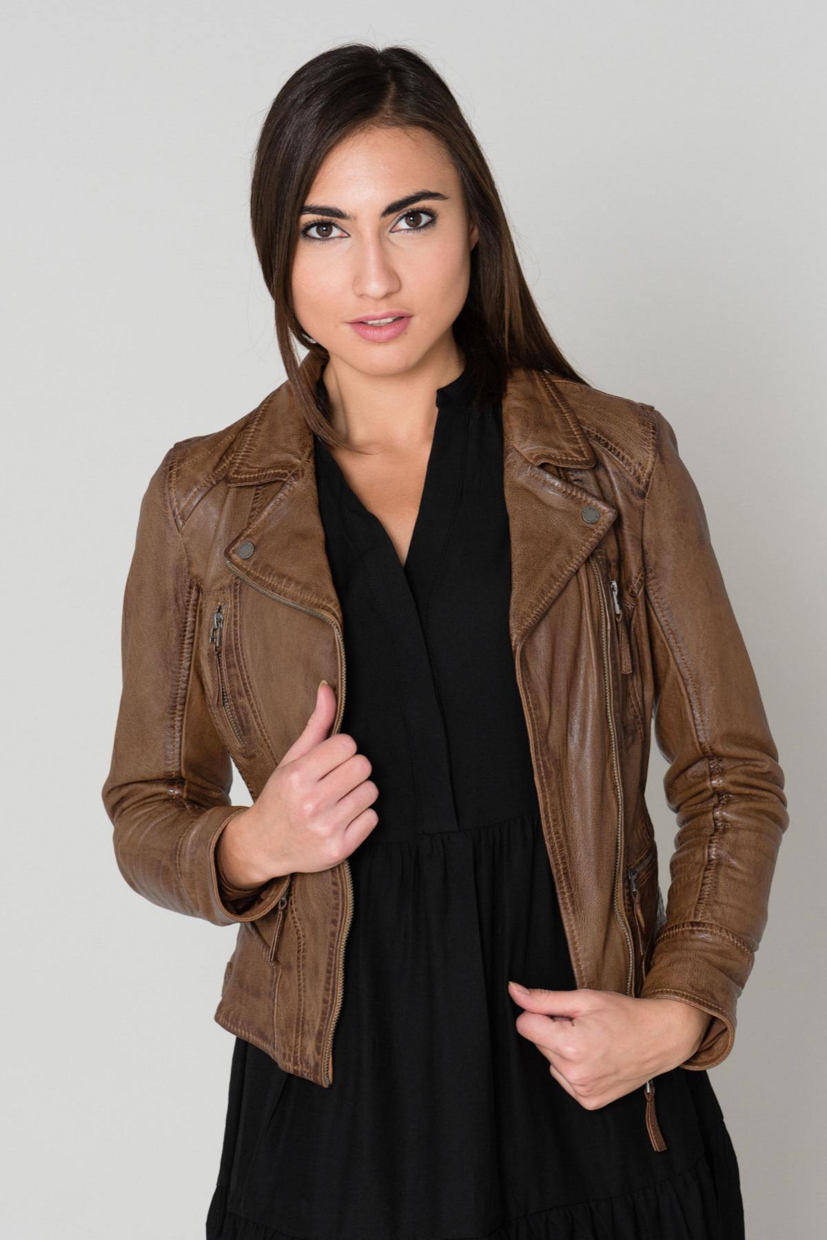 Oakwood leather jacket Women Cognac - Image n°6