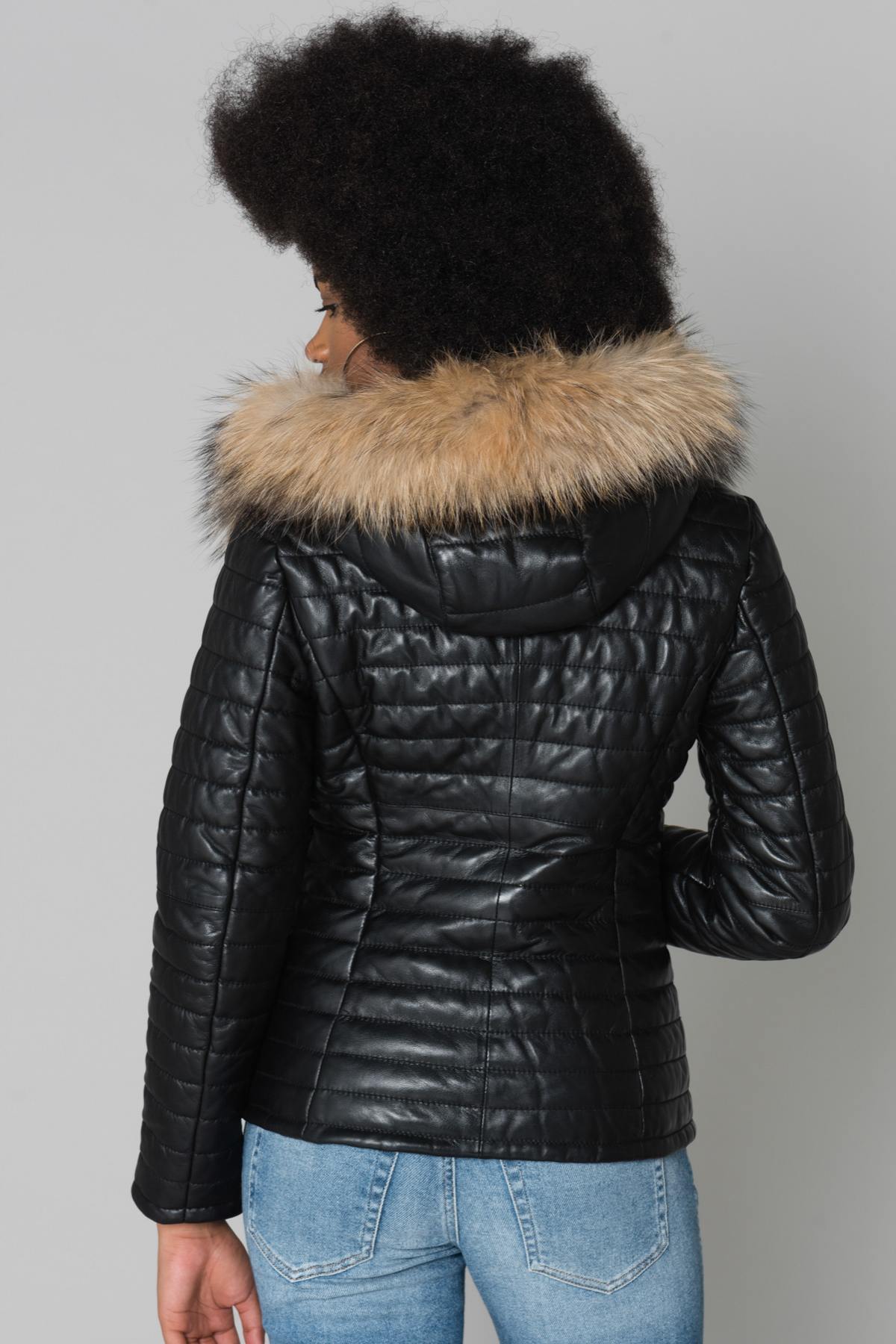 Oakwood jacket in black sheepskin - Image n°4