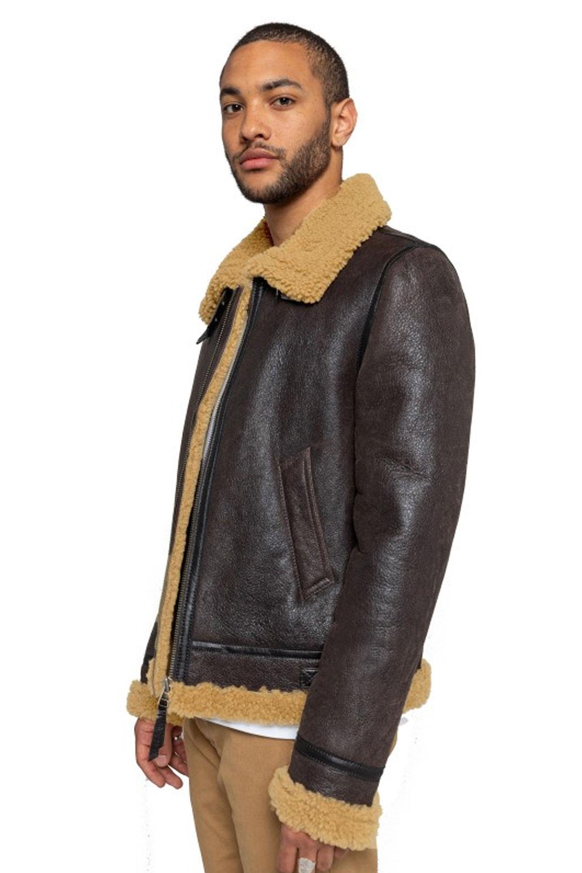 Redskins men's brown bomber jacket - Image n°6