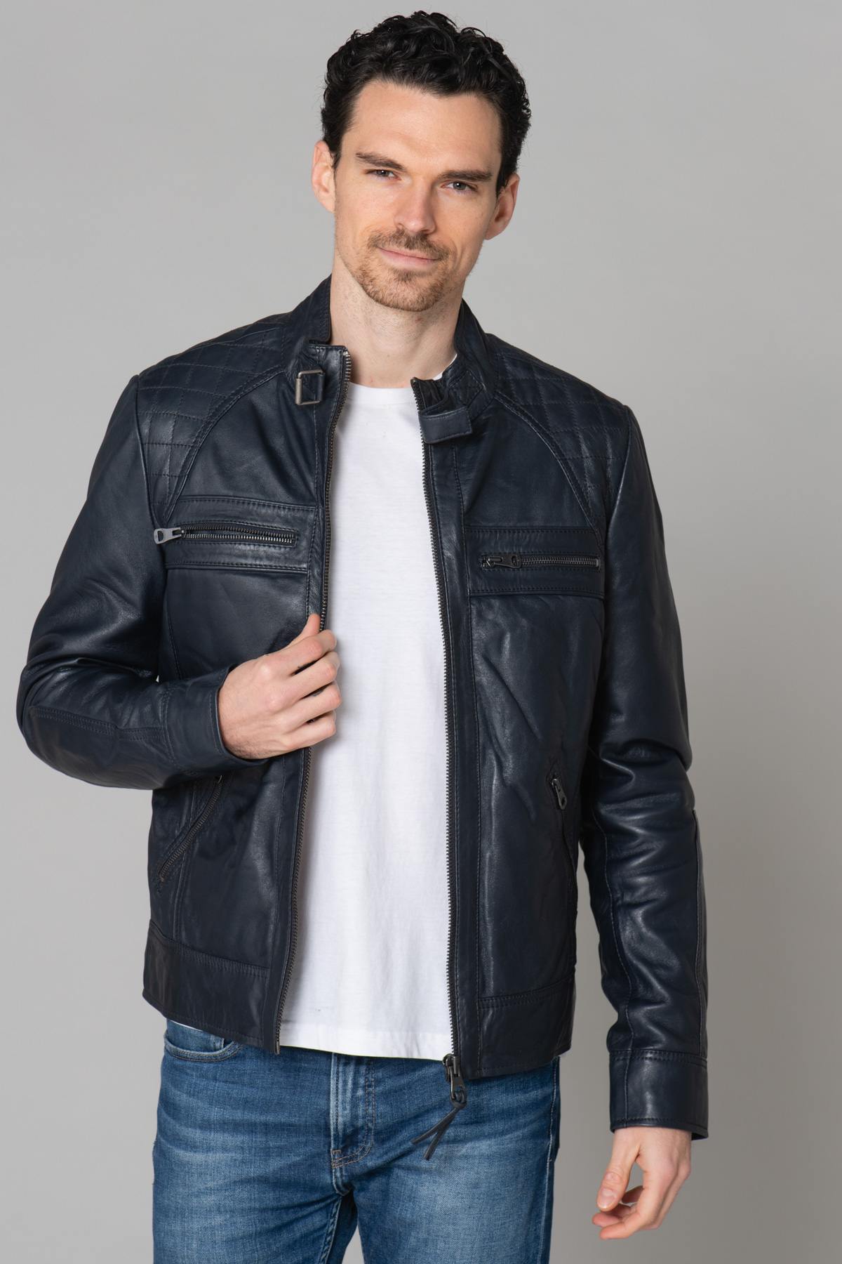 Navy blue redskins fashion jacket - Image n°15