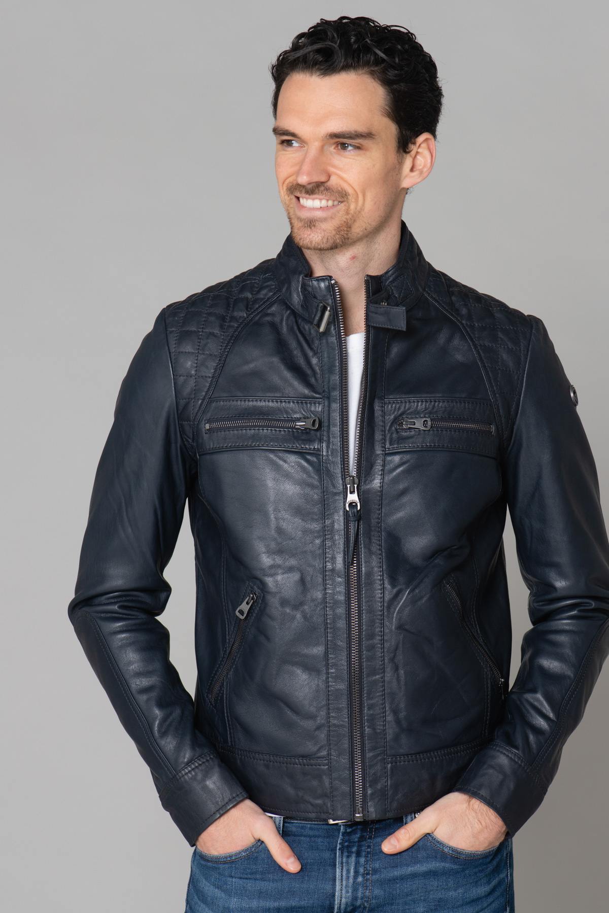 Navy blue redskins fashion jacket - Image n°13