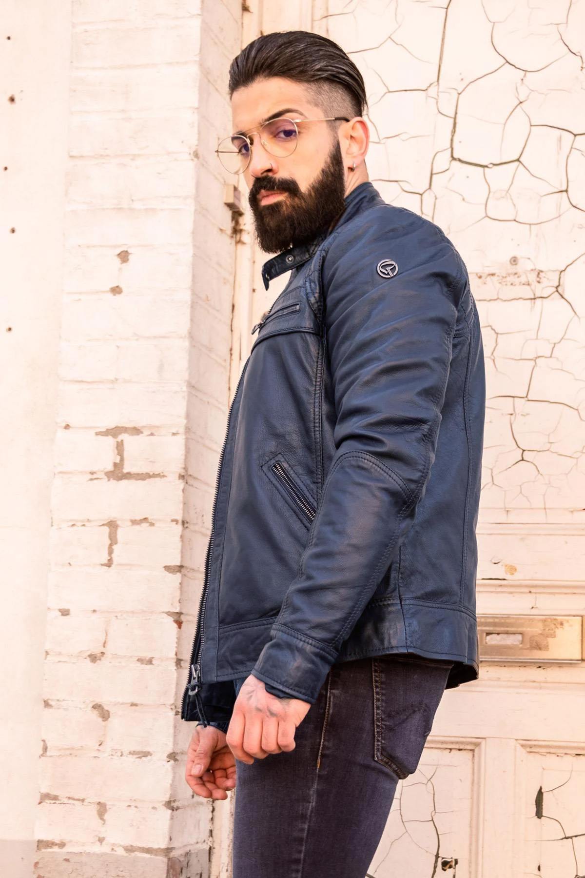 Navy blue redskins fashion jacket - Image n°11