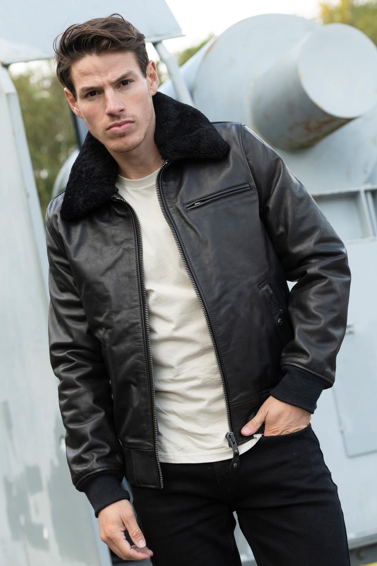 Schott NYC American Aviator in Genuine Leather - Image n°9