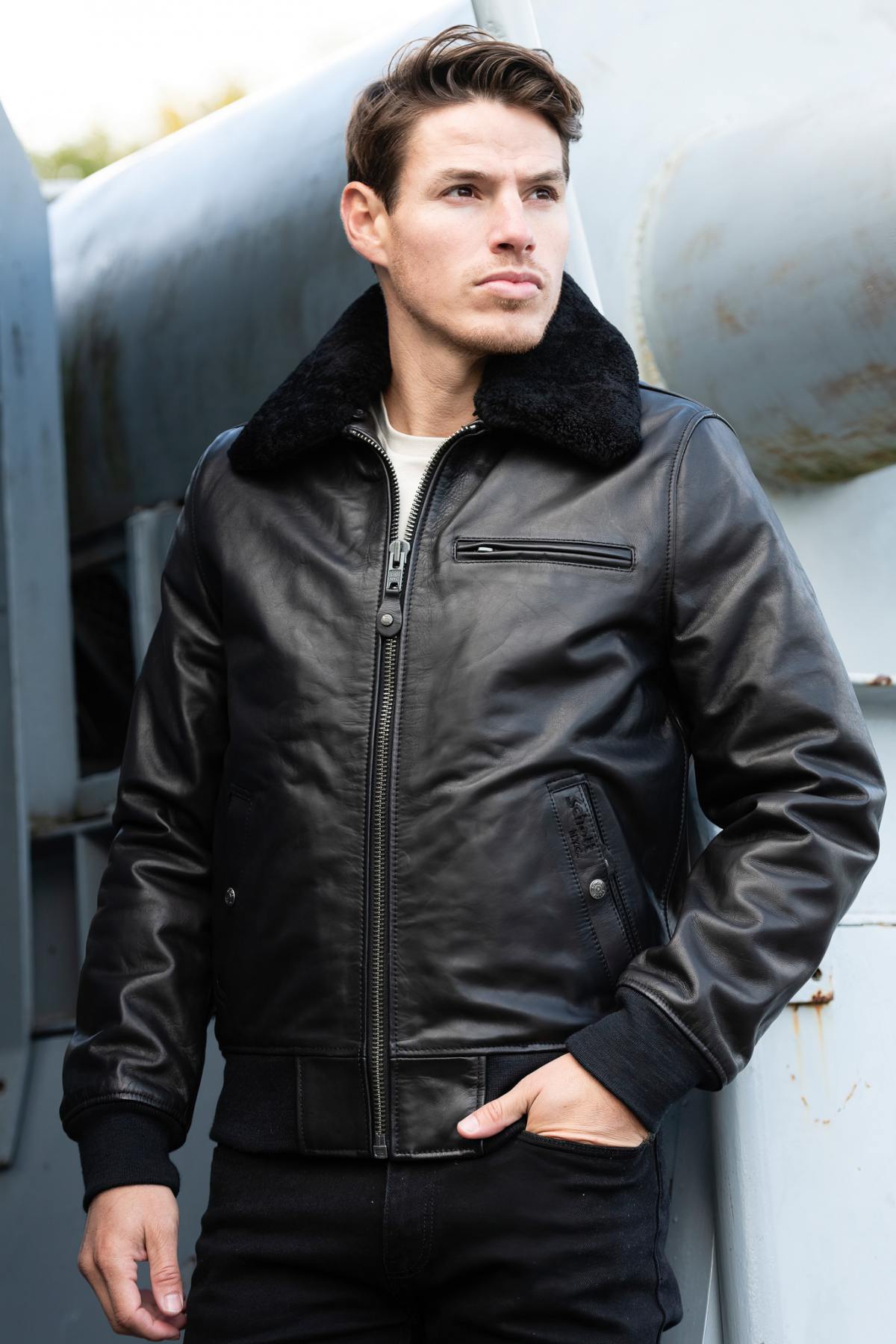 Schott NYC American Aviator in Genuine Leather - Image n°1