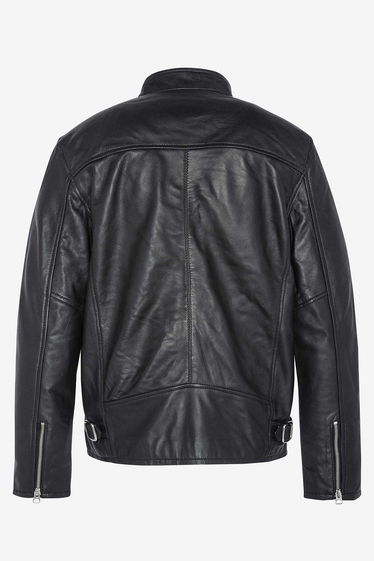 SCHOTT lambskin biker collar jacket - Image n°6