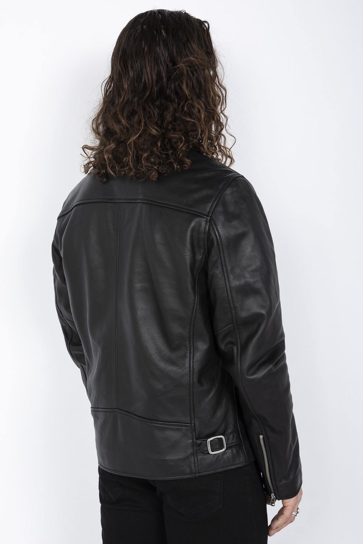 SCHOTT lambskin biker collar jacket - Image n°2