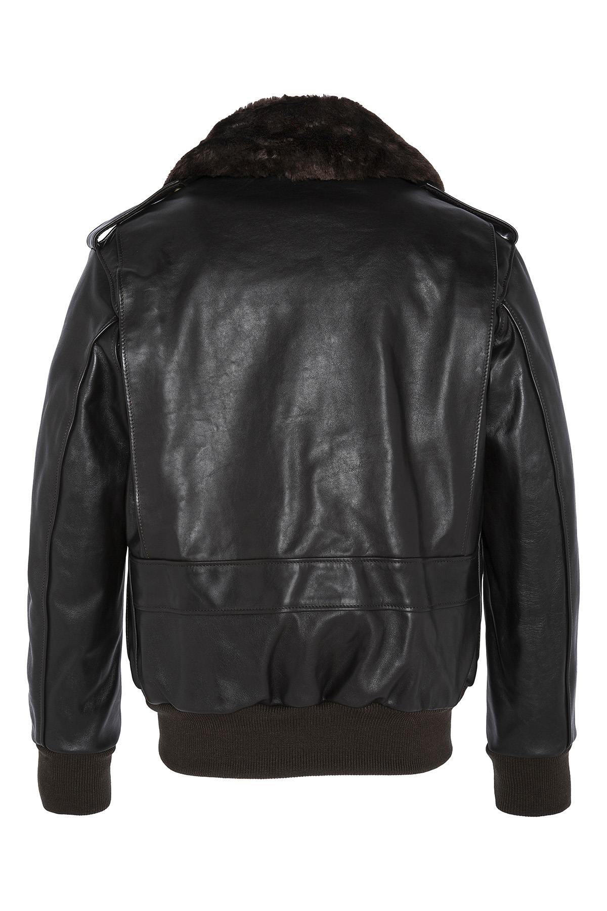 SCHOTT men's pilot jacket in brown leather - Image n°4