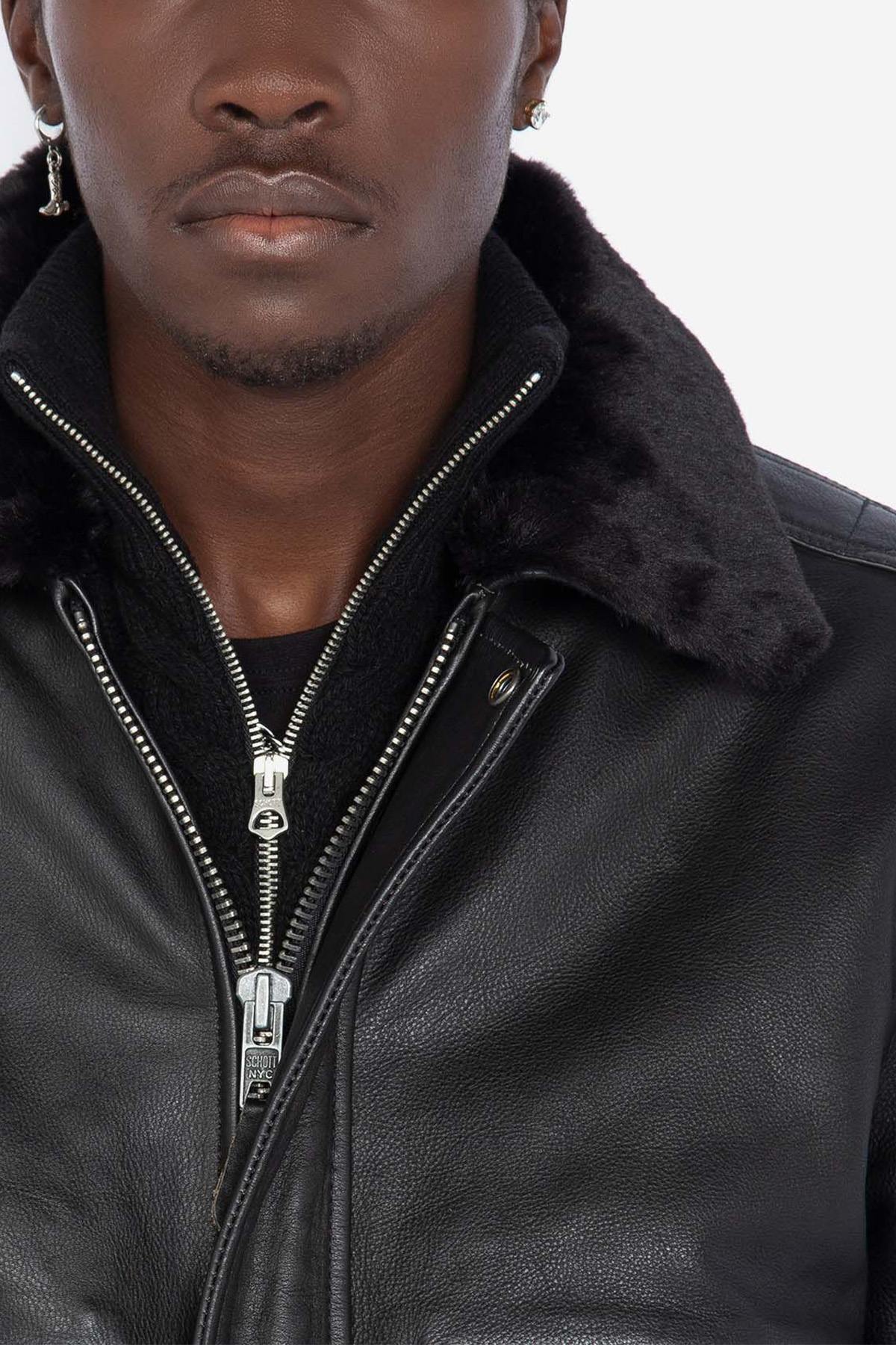 Schott cowhide leather jacket - Image n°4