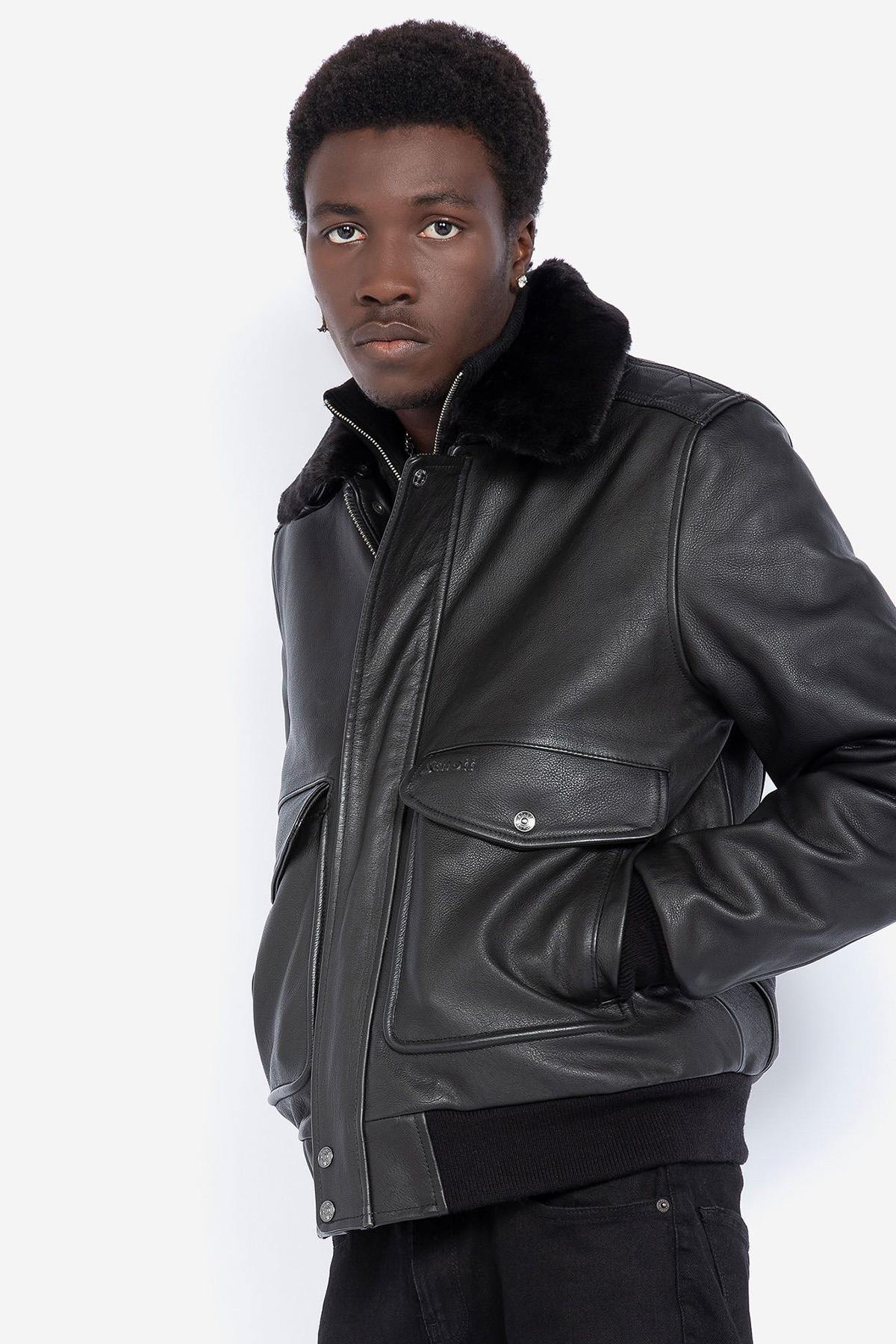 Schott cowhide leather jacket - Image n°2