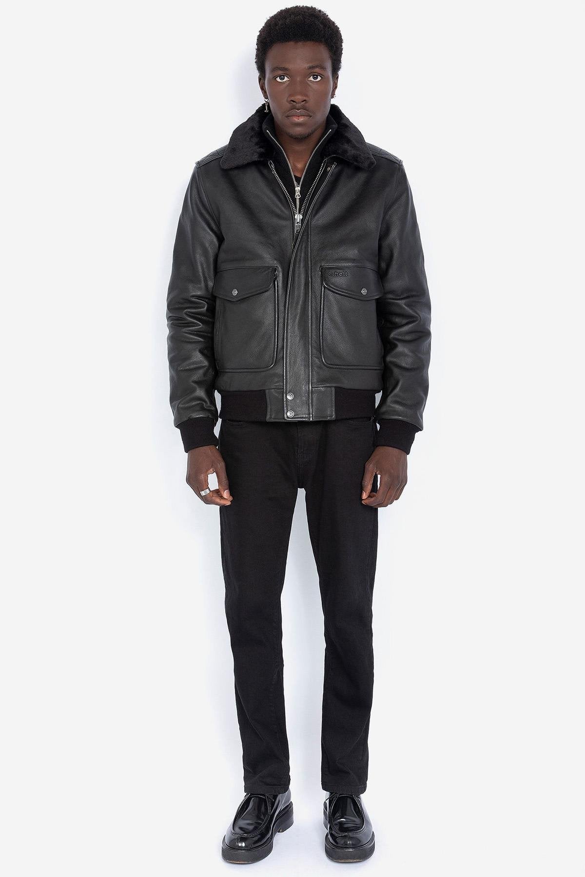 Schott cowhide leather jacket - Image n°8