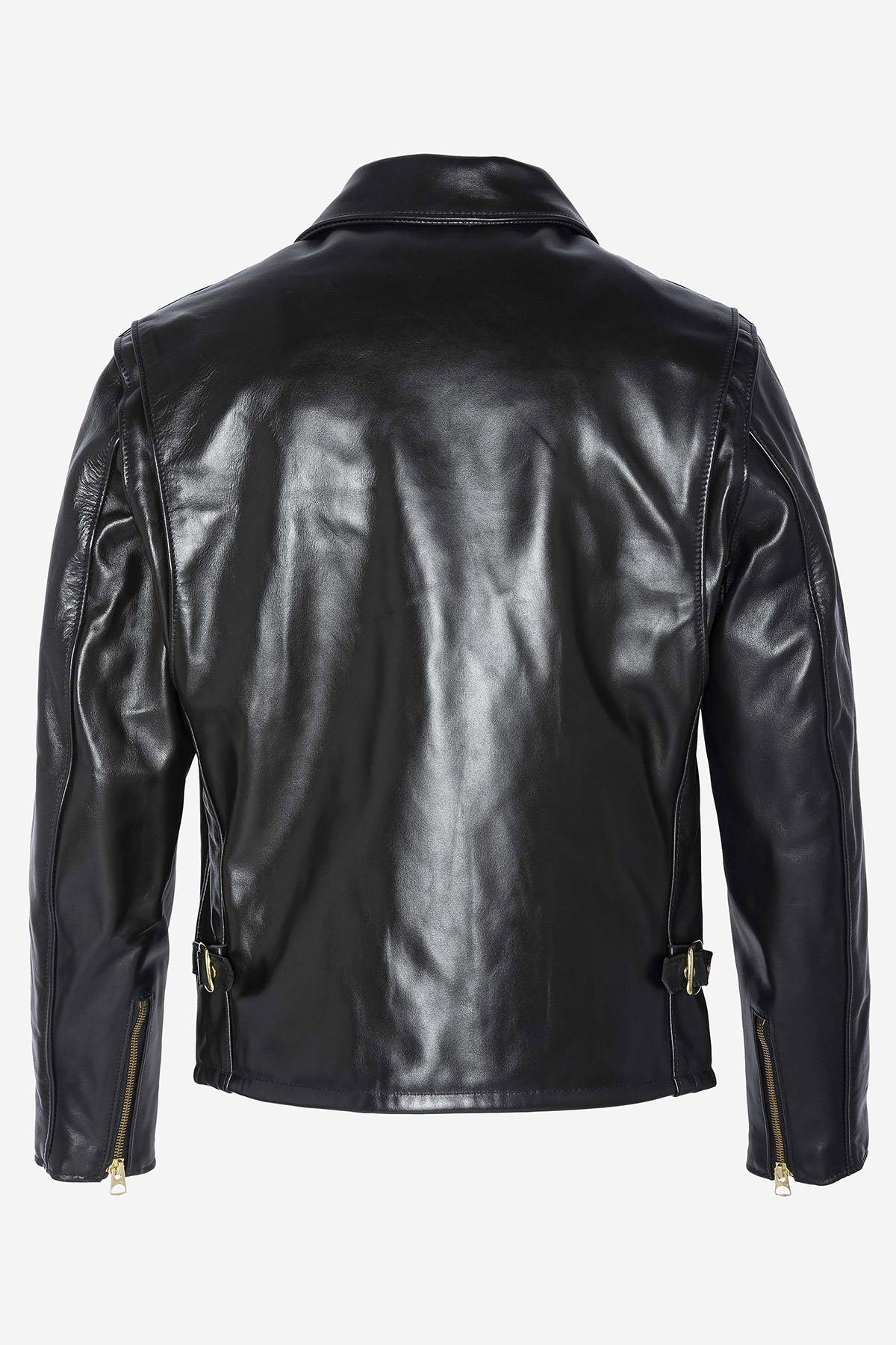 Schott men's jacket in black horse leather - Image n°7