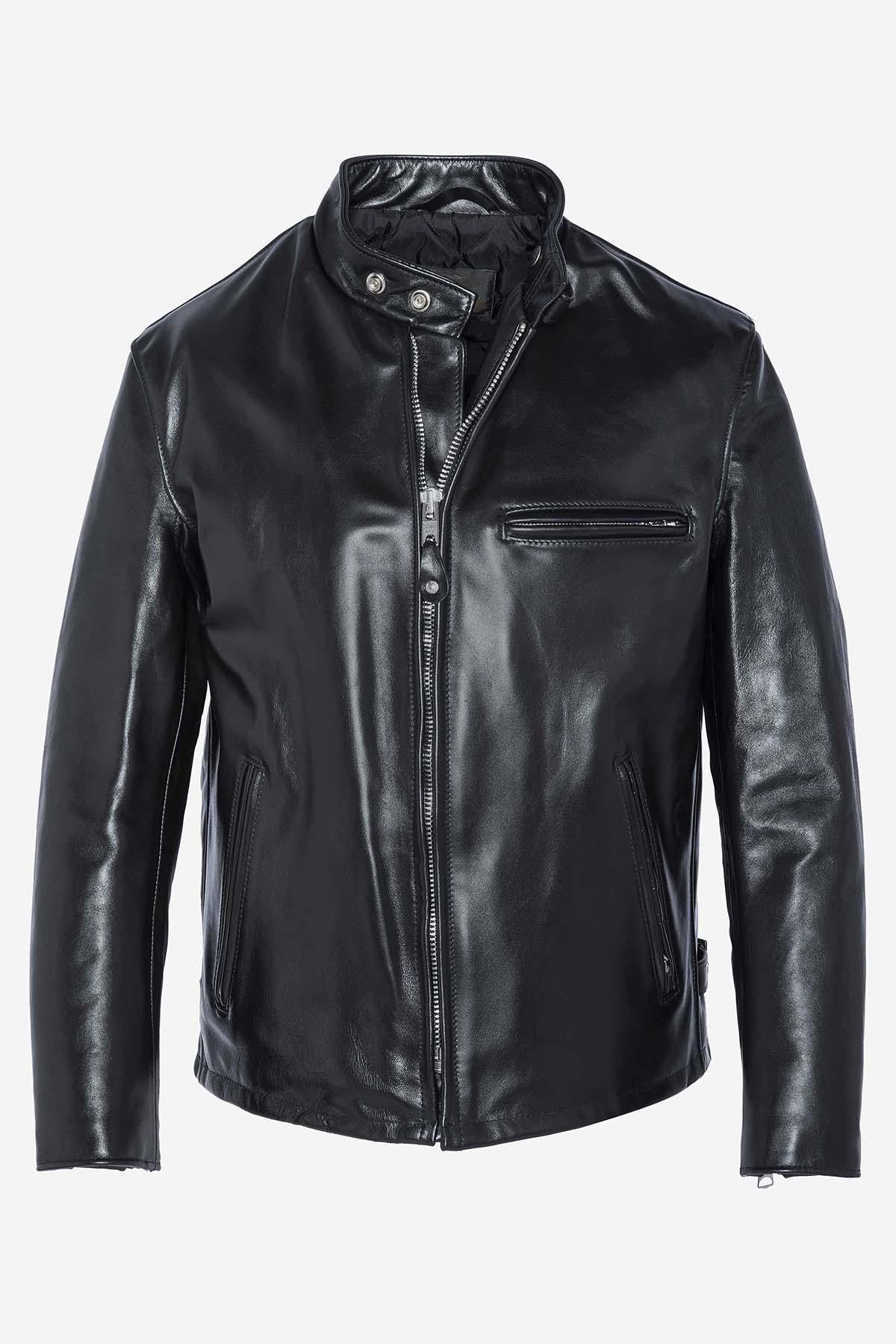 Schott men's jacket in black horse leather - Image n°7